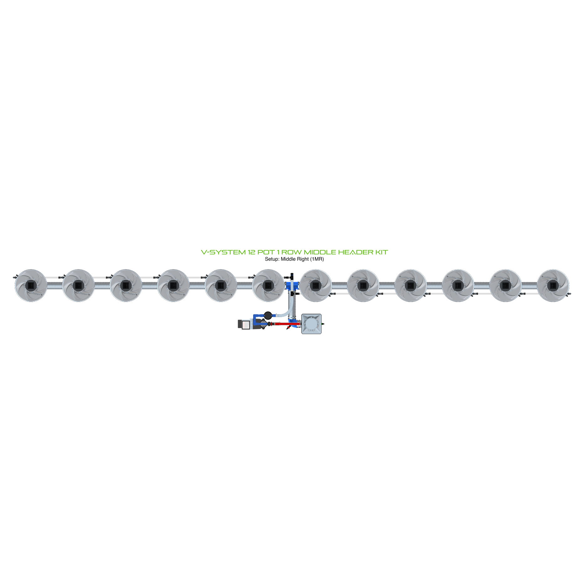 V-SYSTEM 12 Pot 1 Row Kit