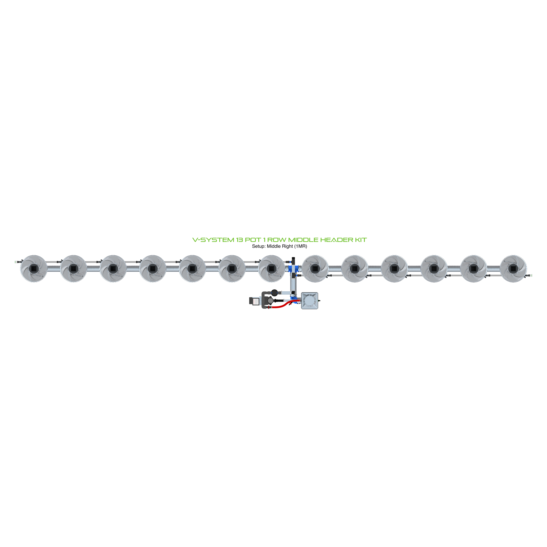 V-SYSTEM 13 Pot 1 Row Kit
