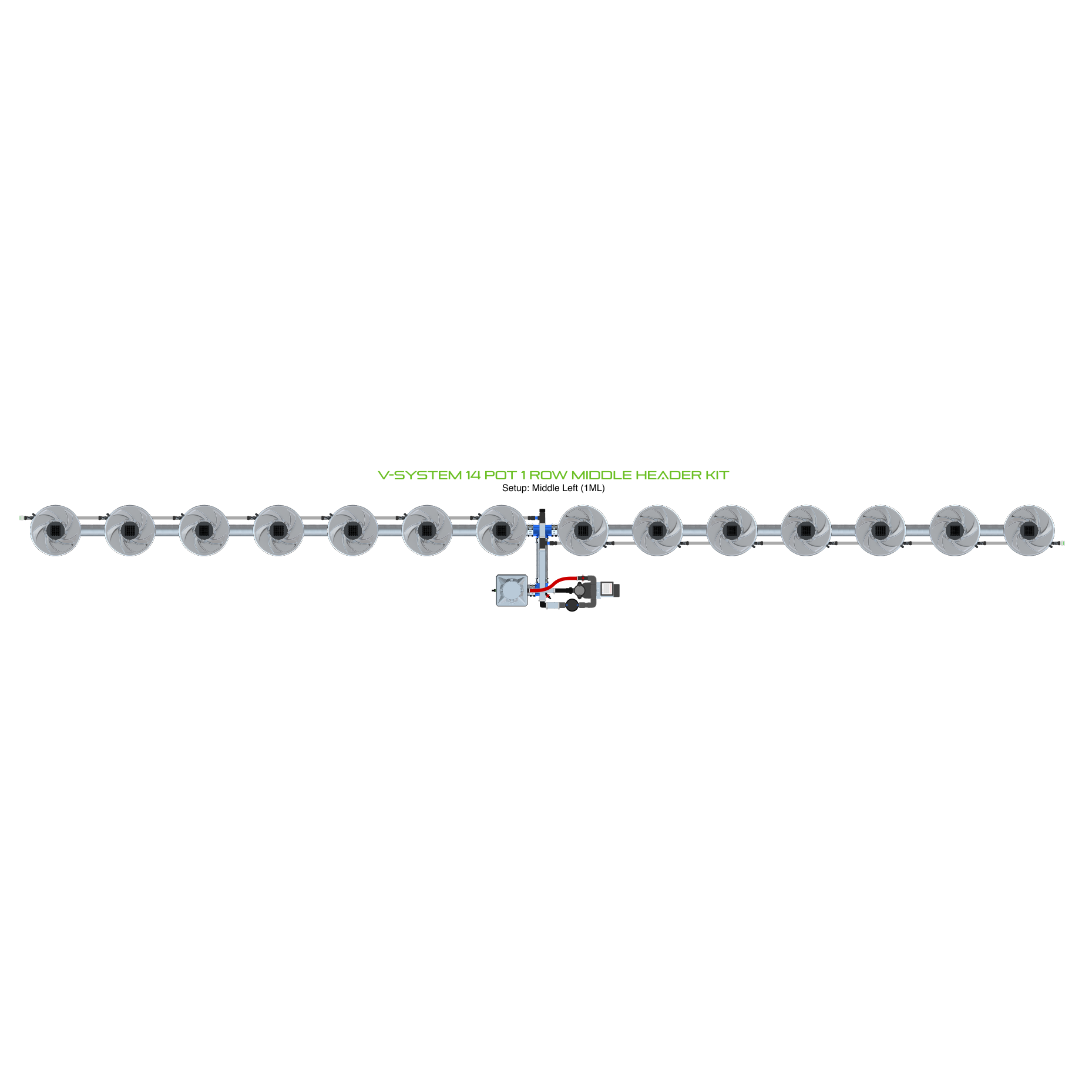 V-SYSTEM 14 Pot 1 Row Kit