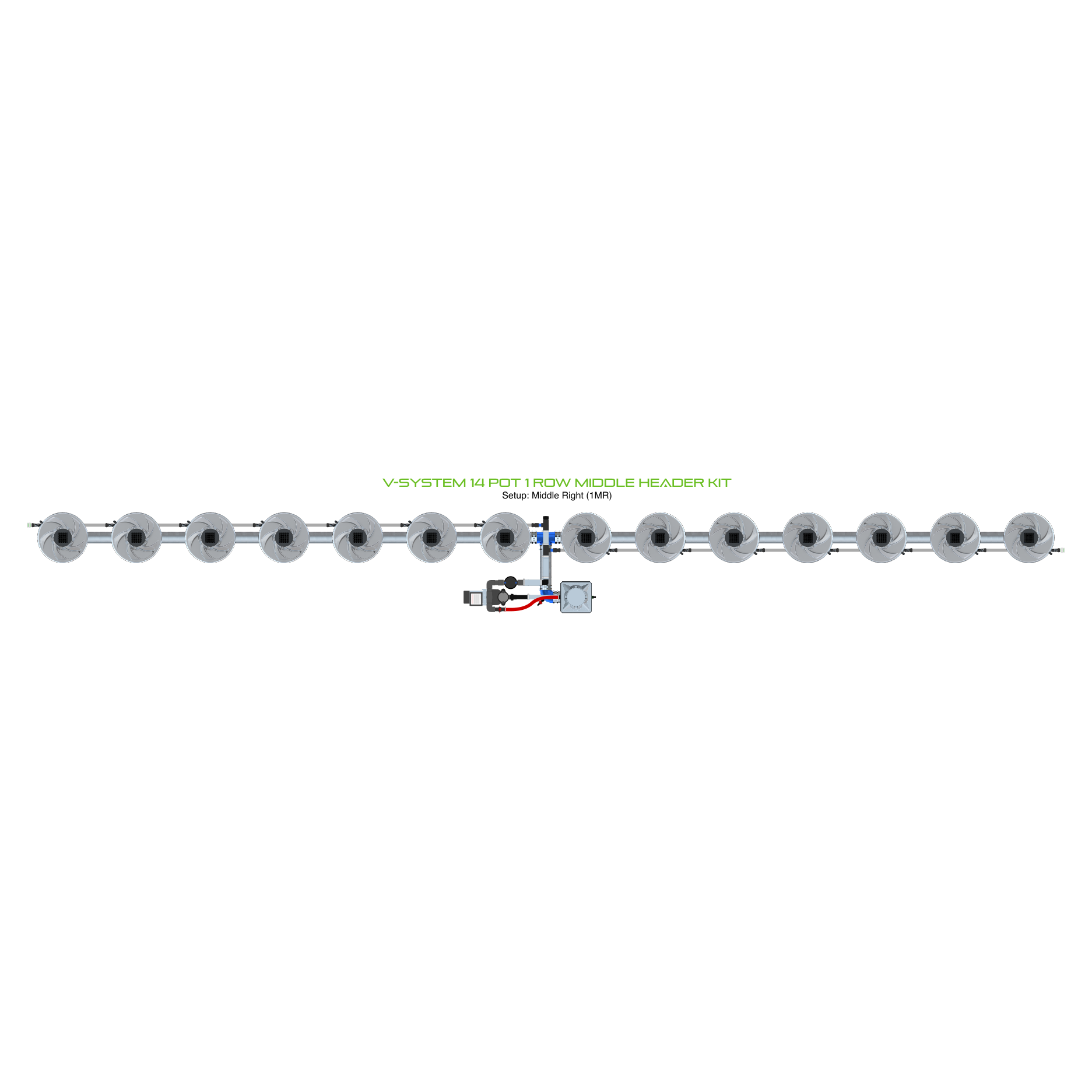 V-SYSTEM 14 Pot 1 Row Kit