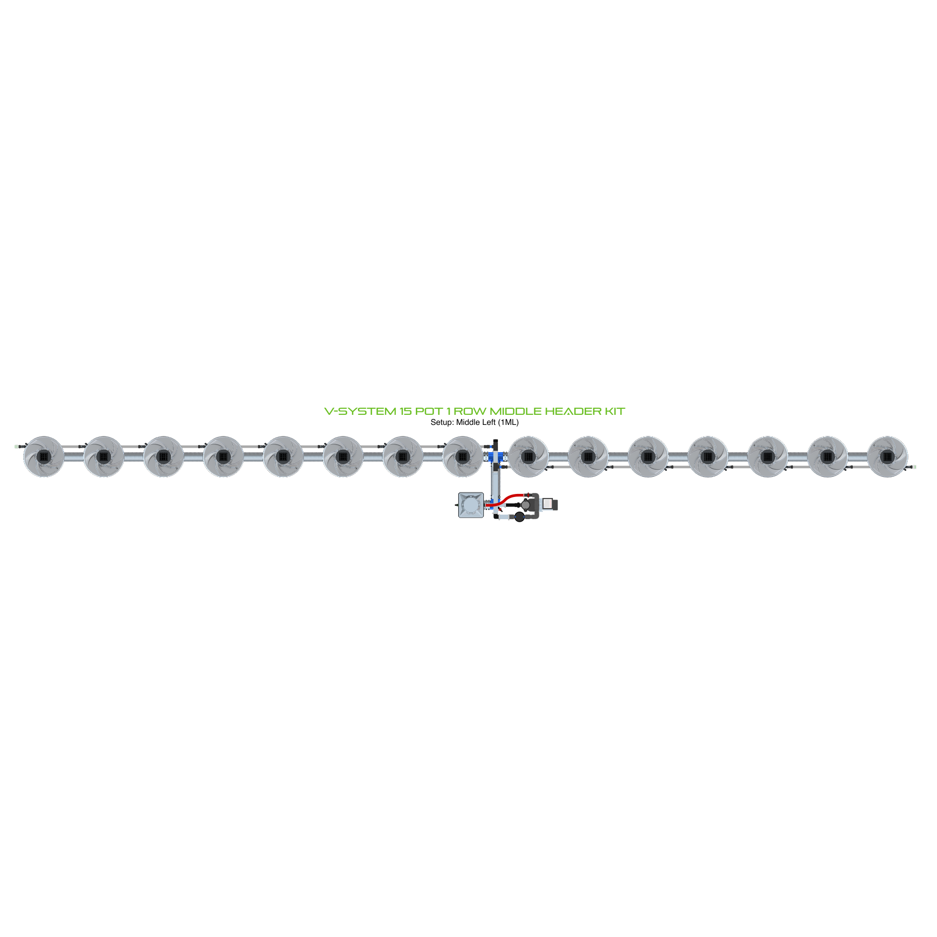V-SYSTEM 15 Pot 1 Row Kit