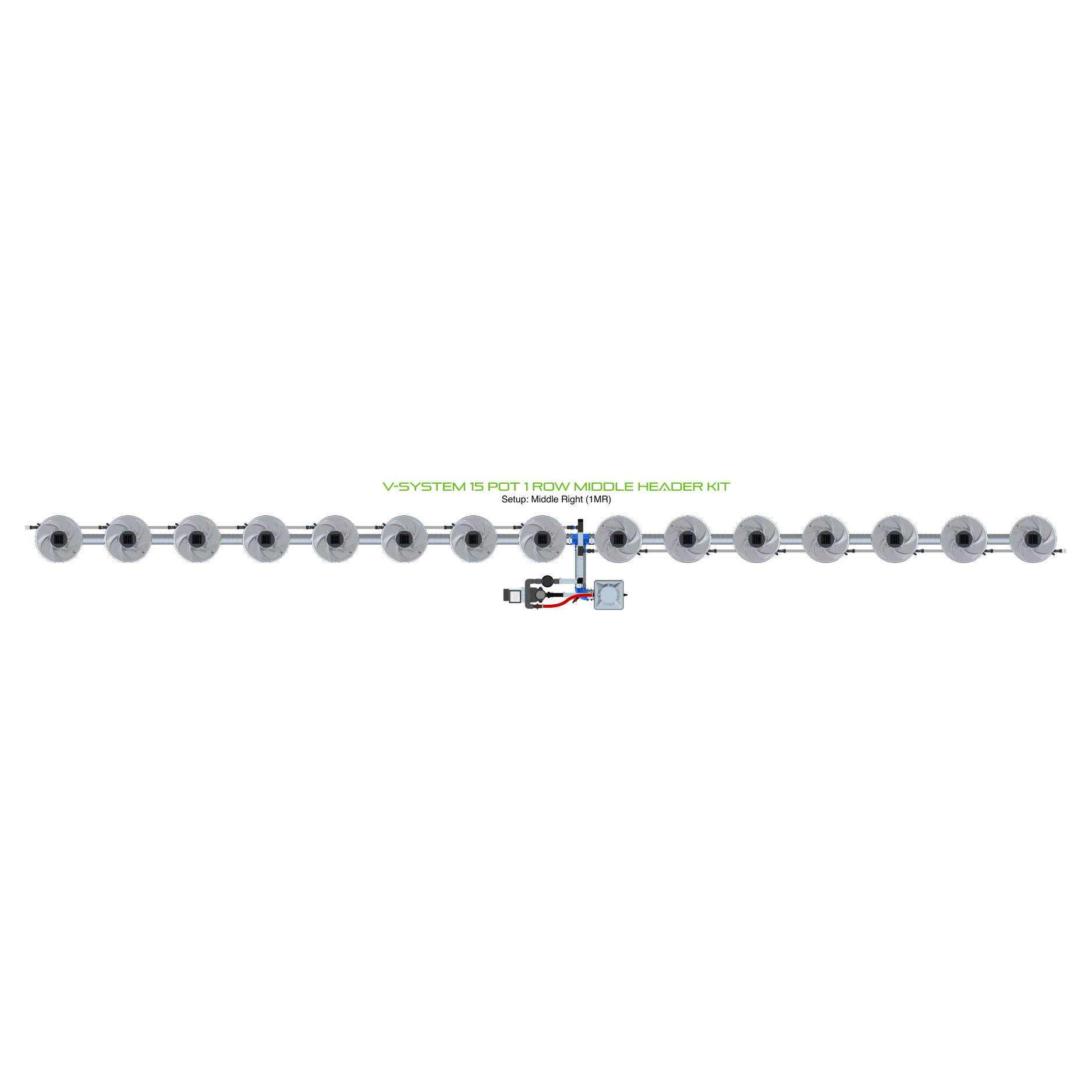V-SYSTEM 15 Pot 1 Row Kit