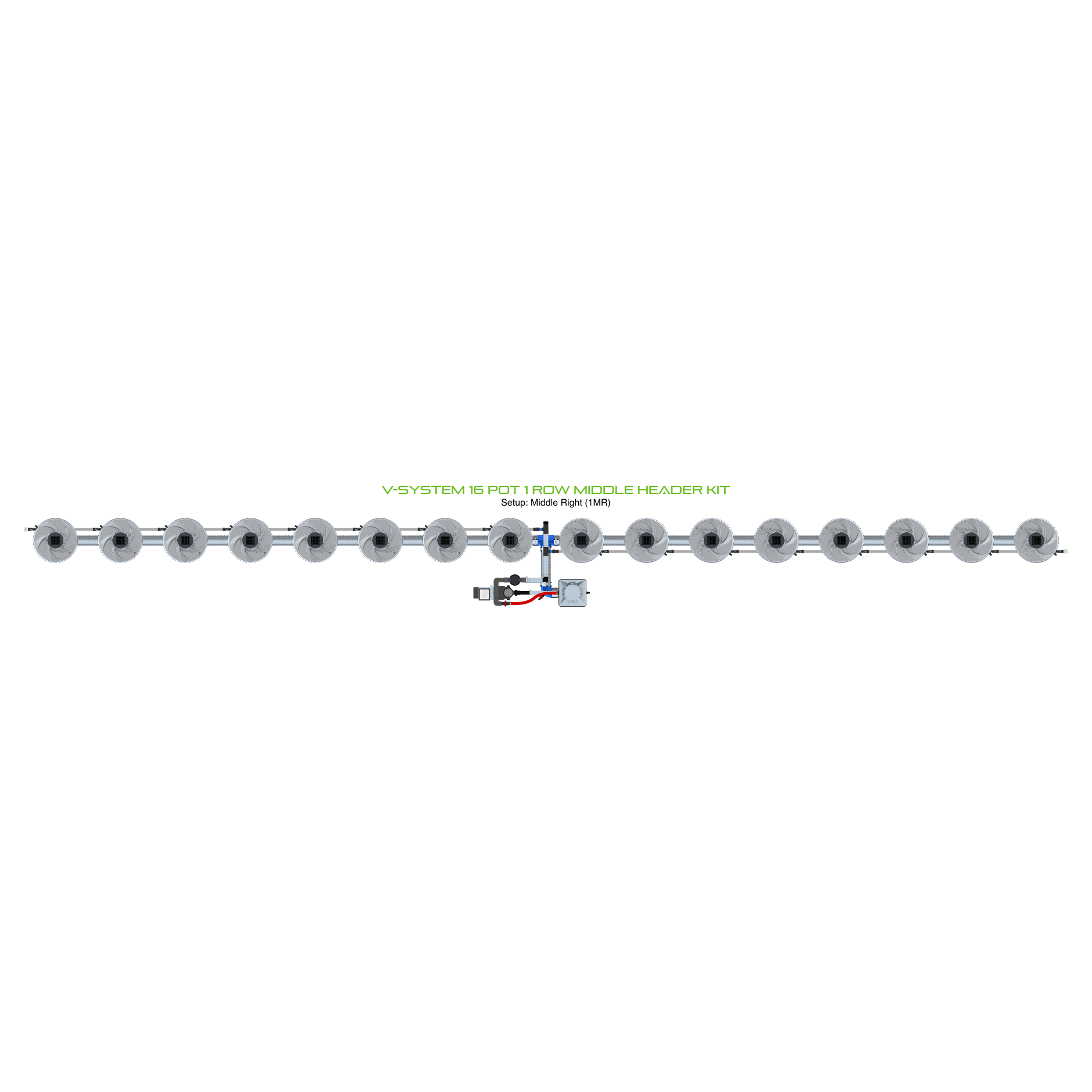 V-SYSTEM 16 Pot 1 Row Kit
