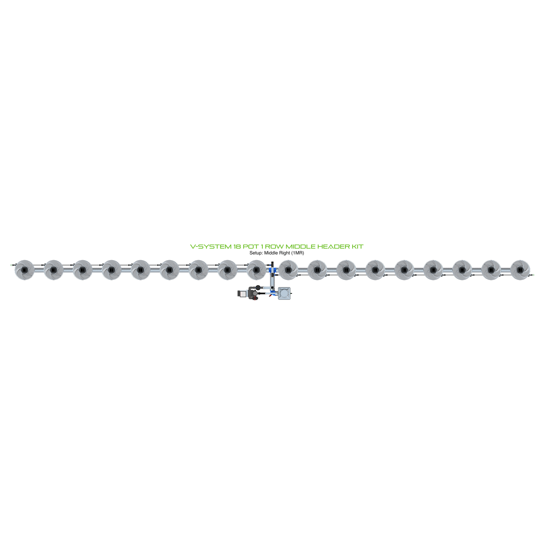 V-SYSTEM 18 Pot 1 Row Kit