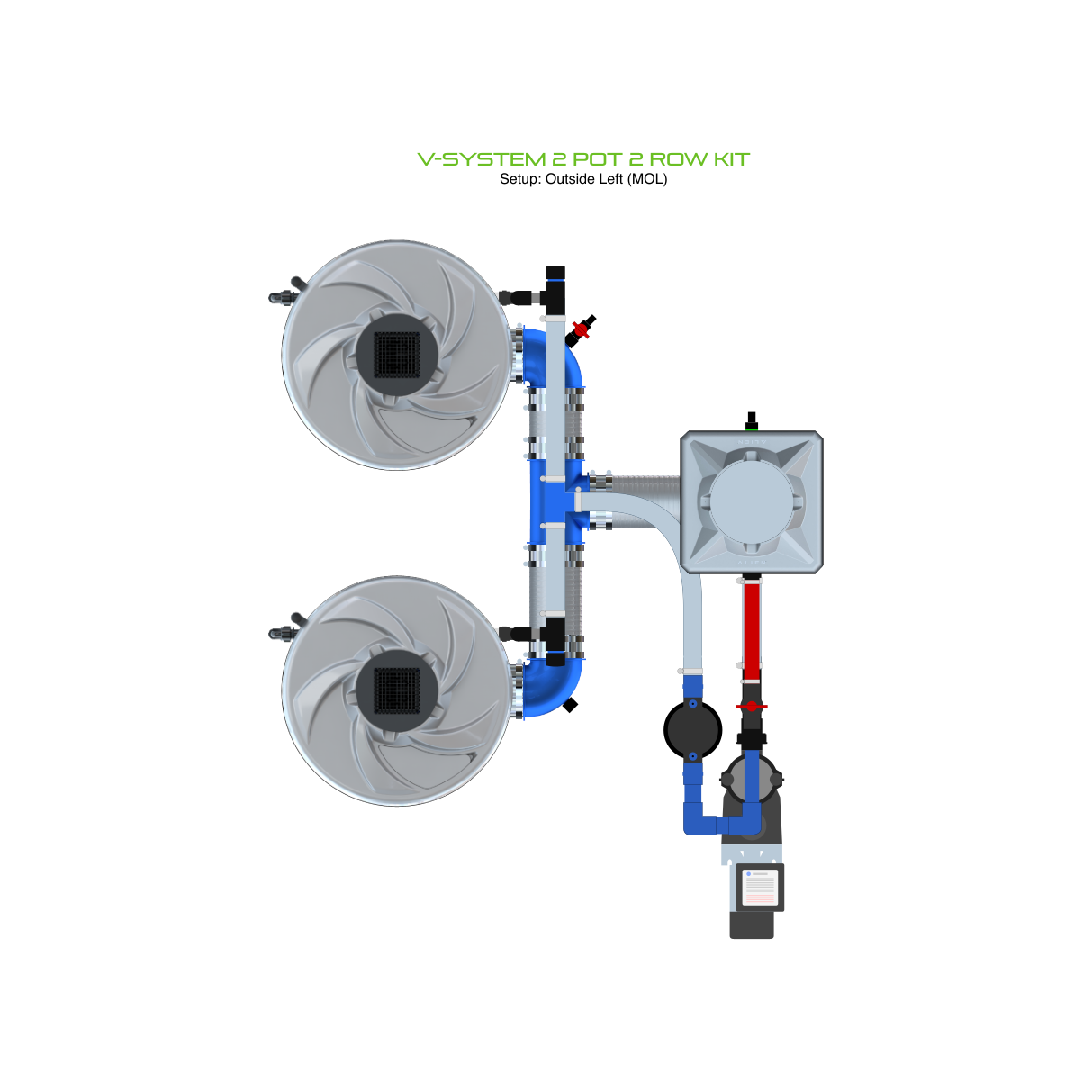 V-SYSTEM 2 Pot 2 Row Kit