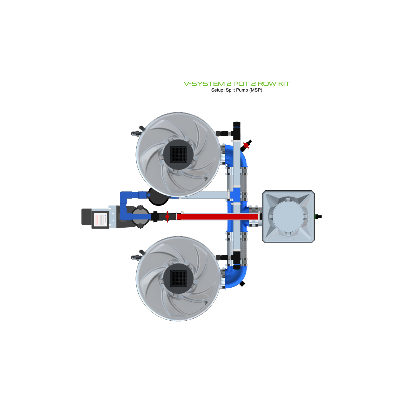 V-SYSTEM 2 Pot 2 Row Kit
