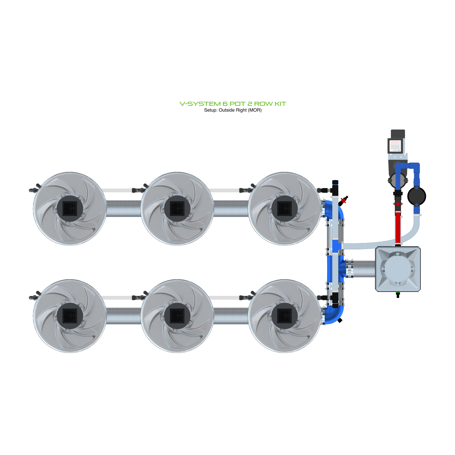 V-SYSTEM 6 Pot 2 Row Kit