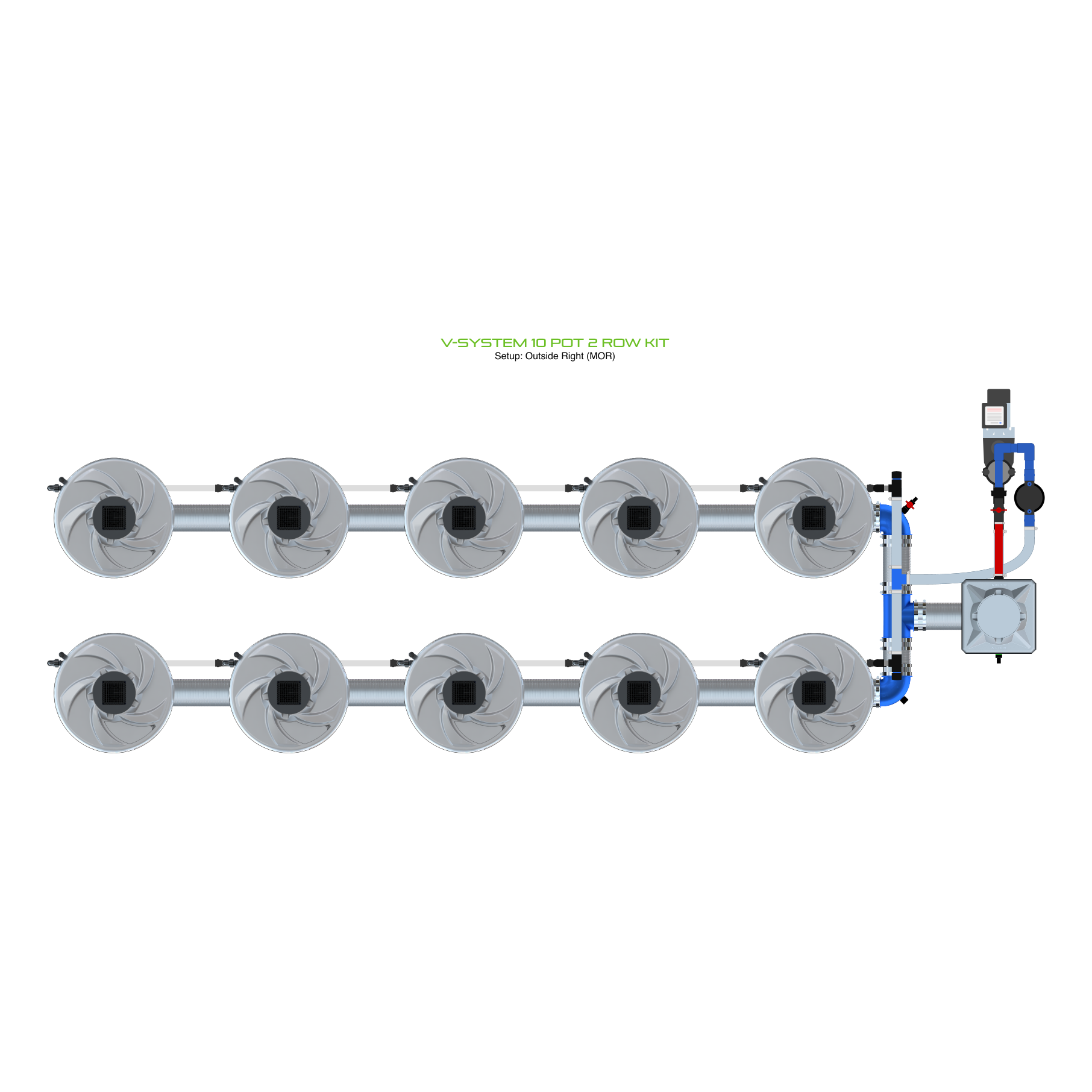 V-SYSTEM 10 Pot 2 Row Kit