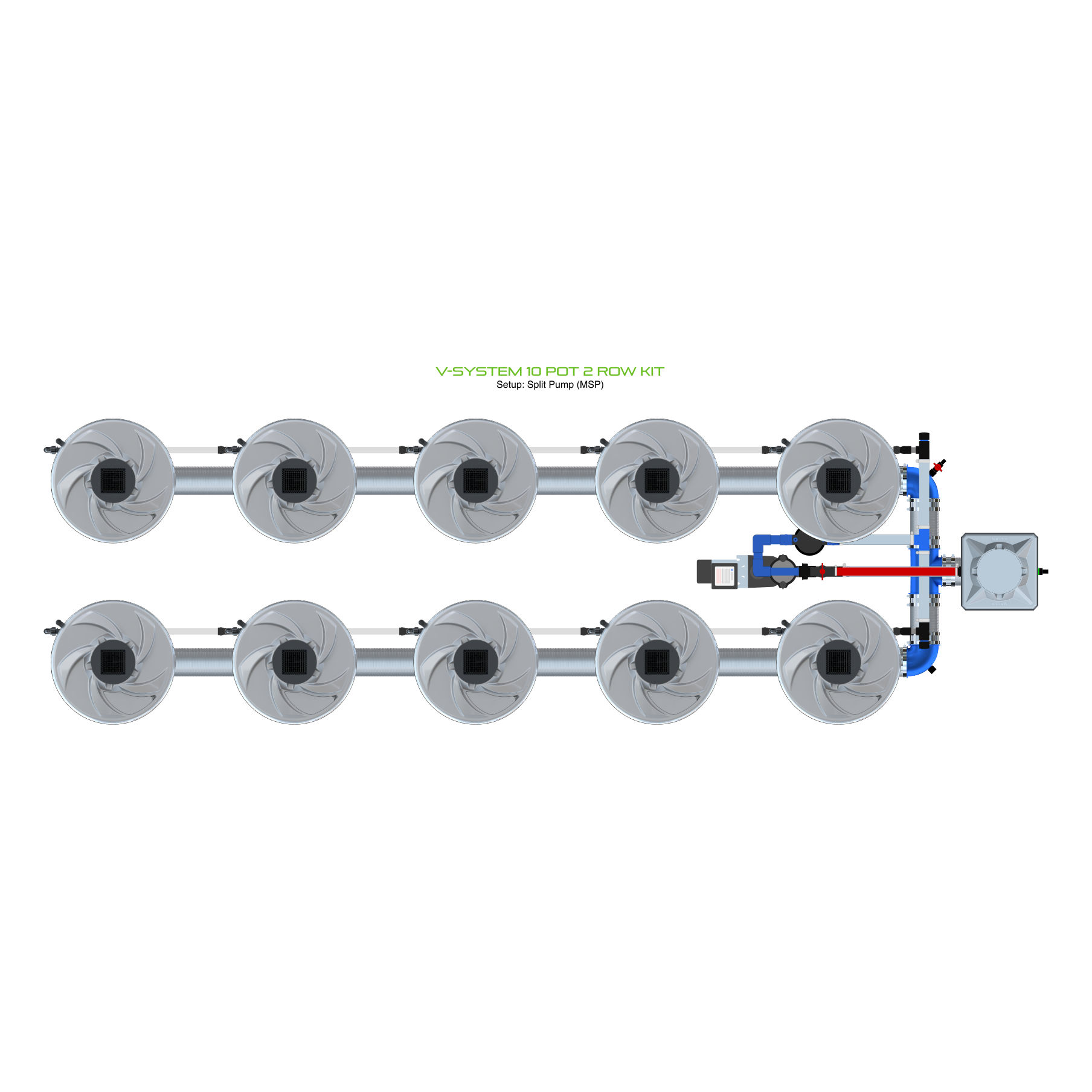 V-SYSTEM 10 Pot 2 Row Kit
