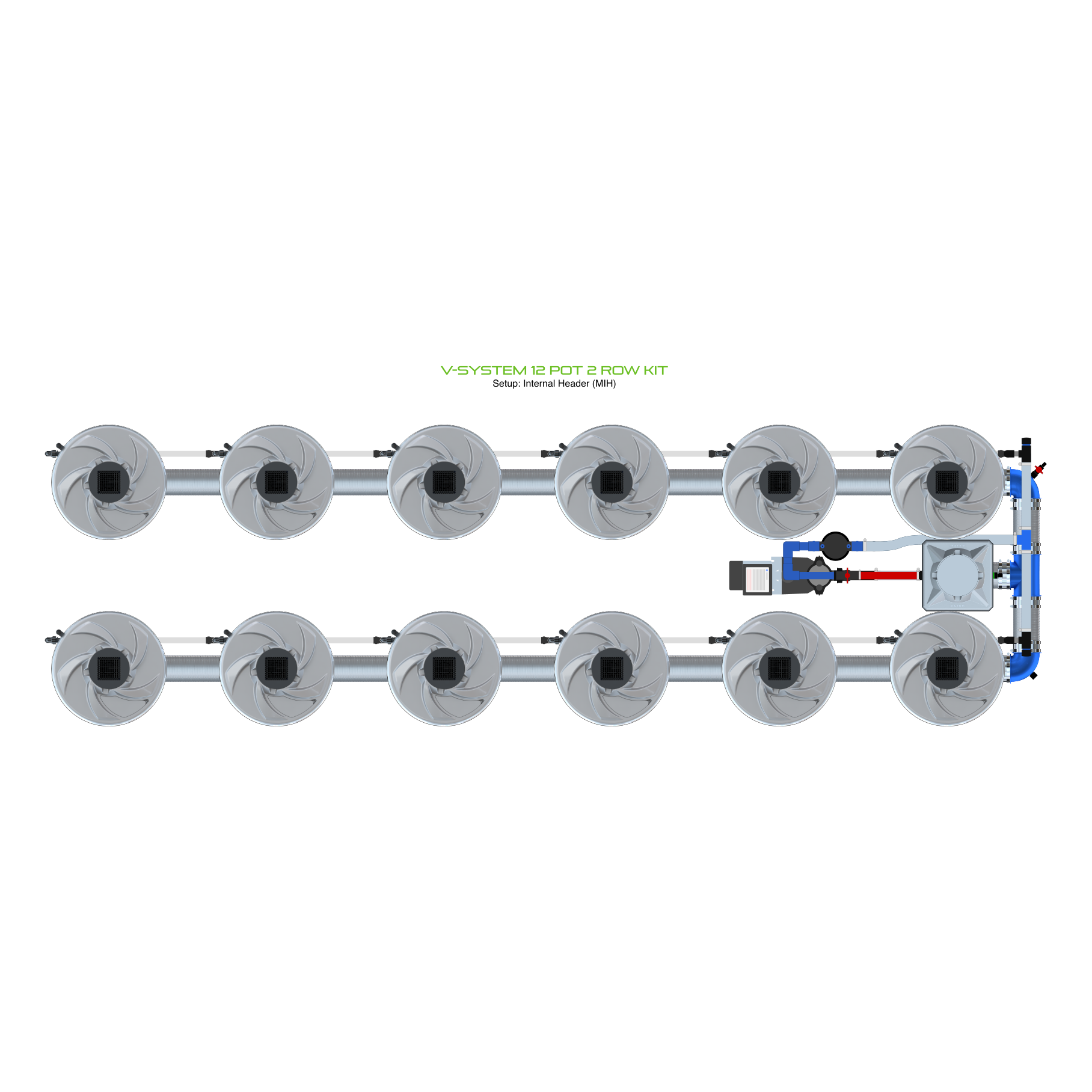 V-SYSTEM 12 Pot 2 Row Kit