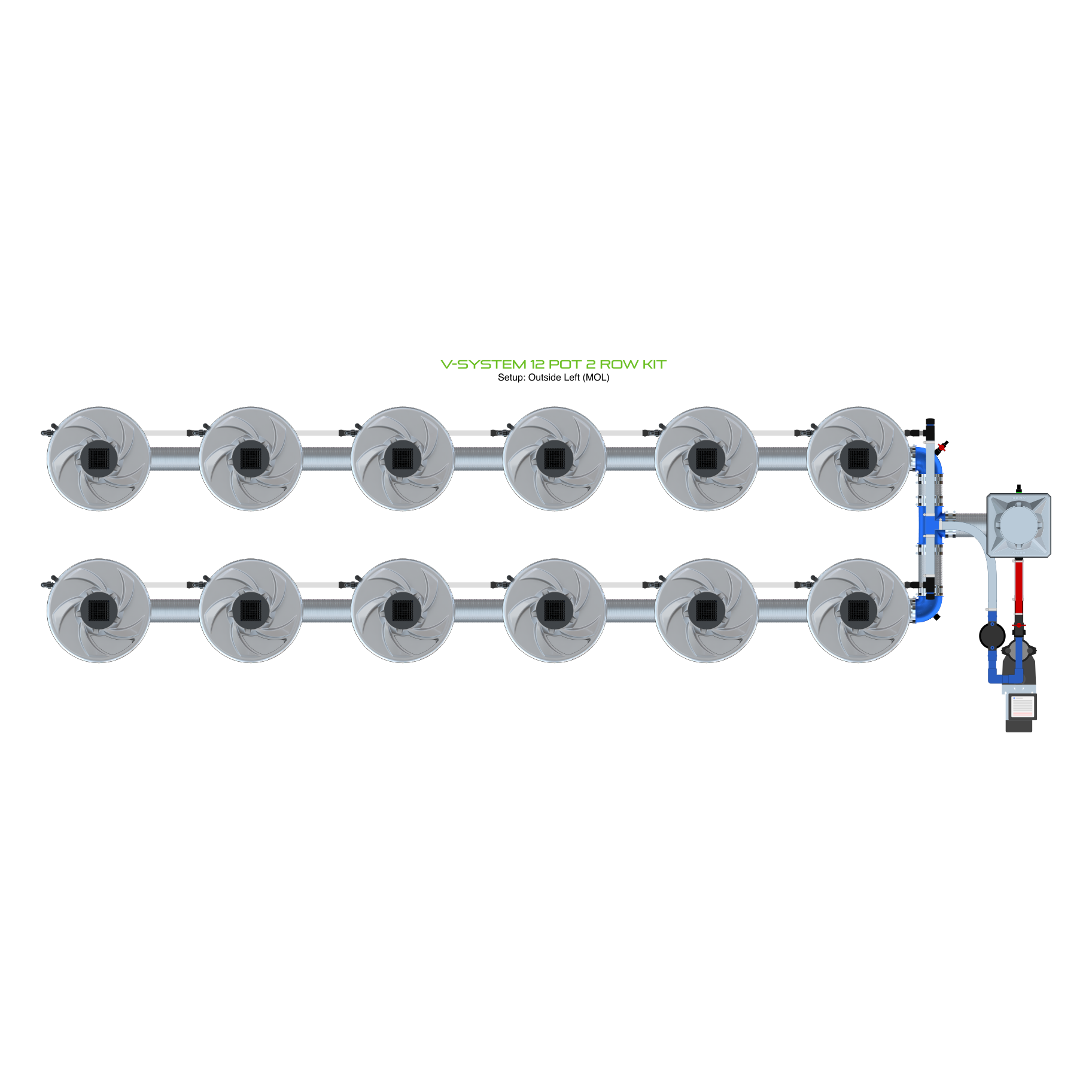 V-SYSTEM 12 Pot 2 Row Kit