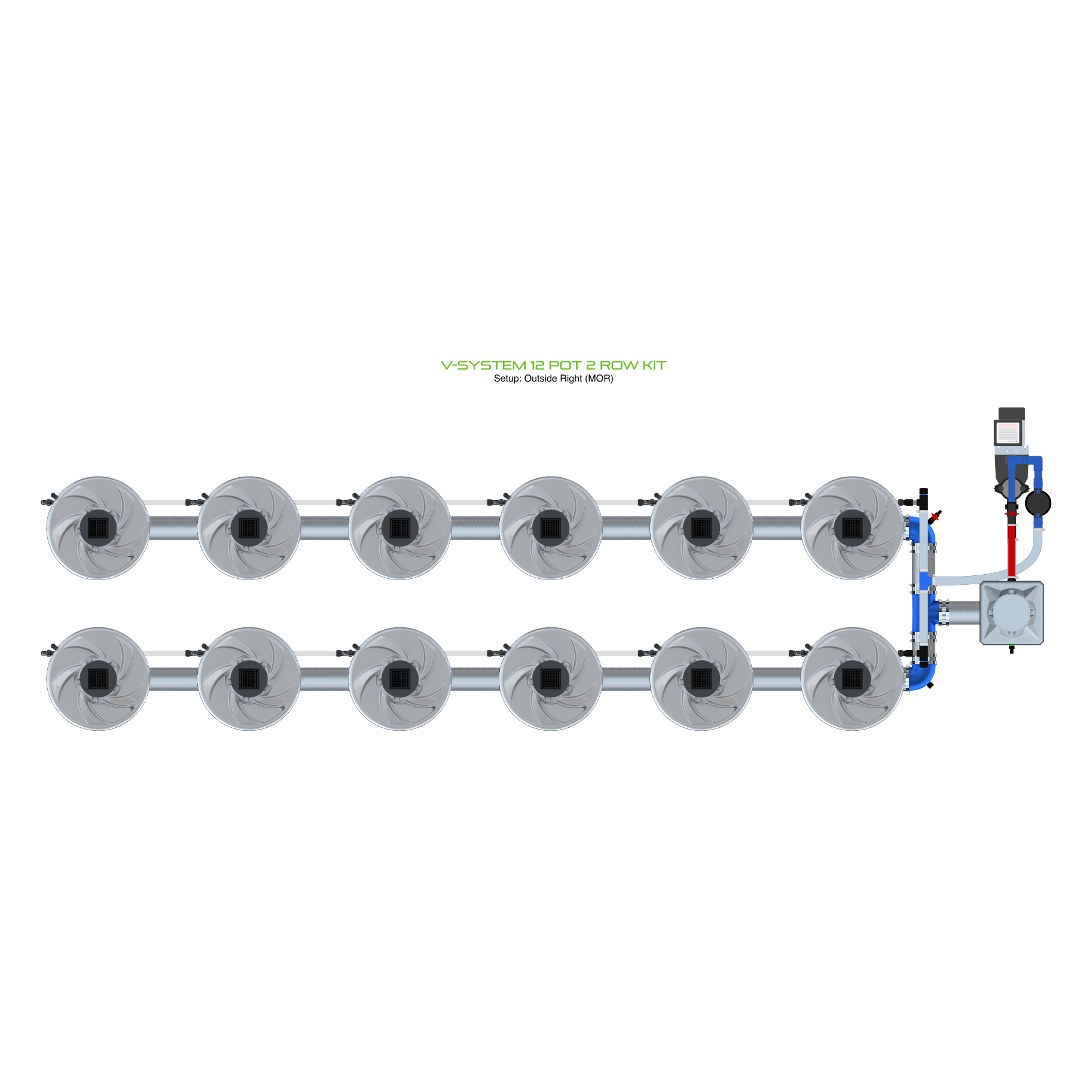 V-SYSTEM 12 Pot 2 Row Kit