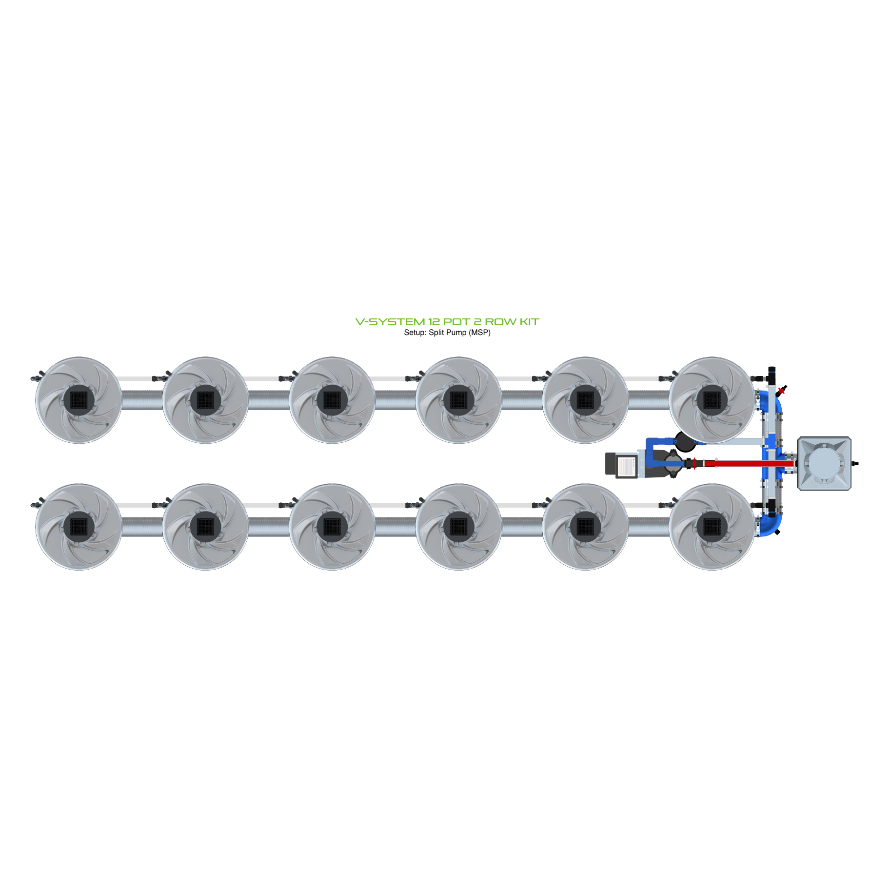 V-SYSTEM 12 Pot 2 Row Kit