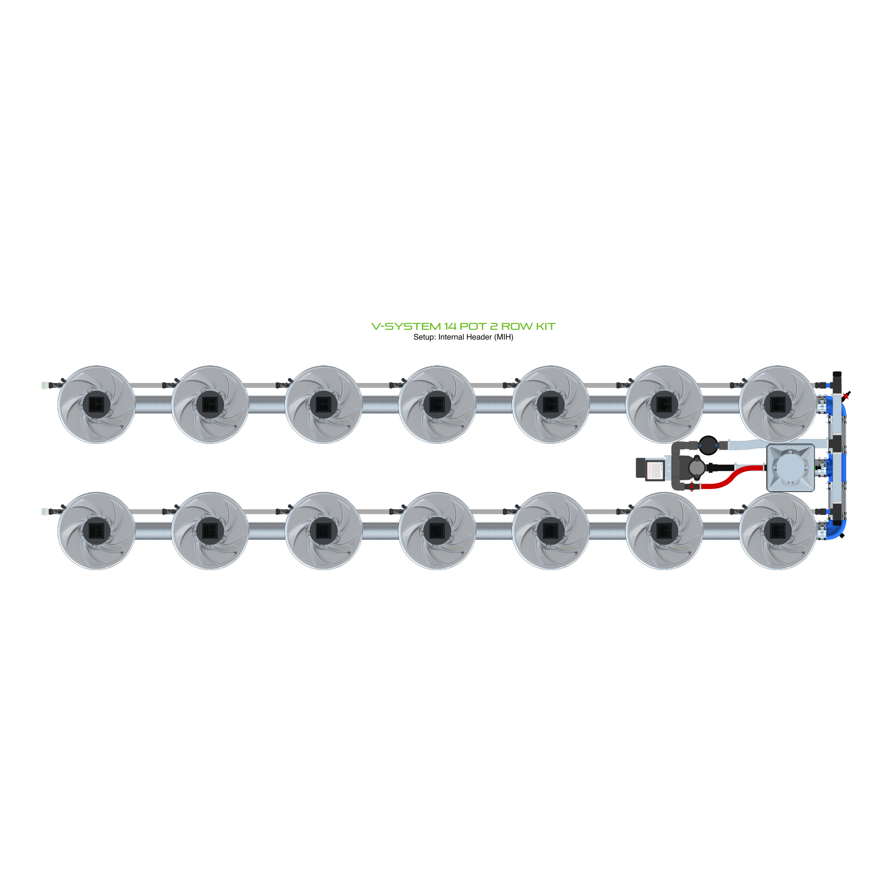 V-SYSTEM 14 Pot 2 Row Kit