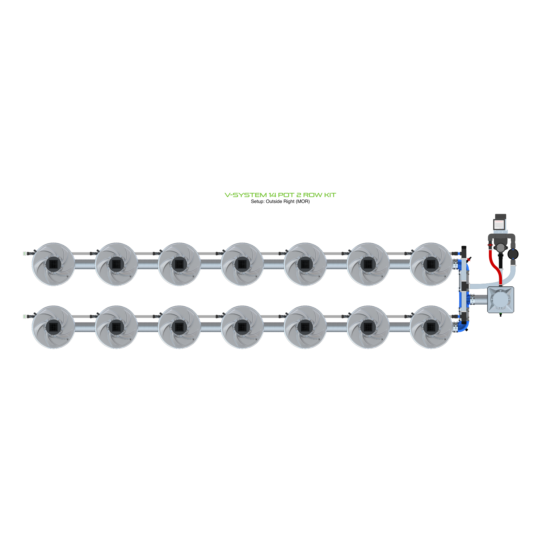 V-SYSTEM 14 Pot 2 Row Kit