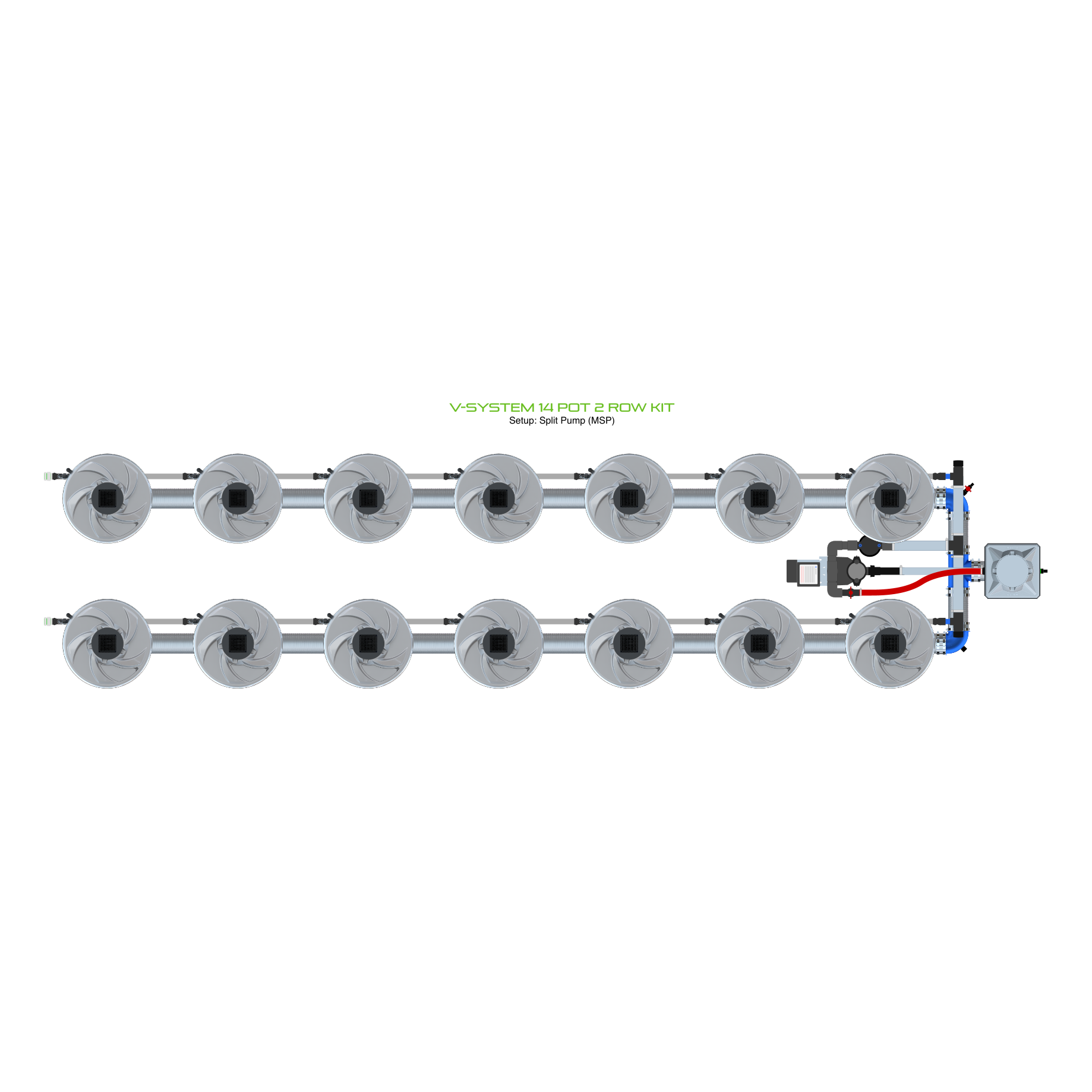 V-SYSTEM 14 Pot 2 Row Kit