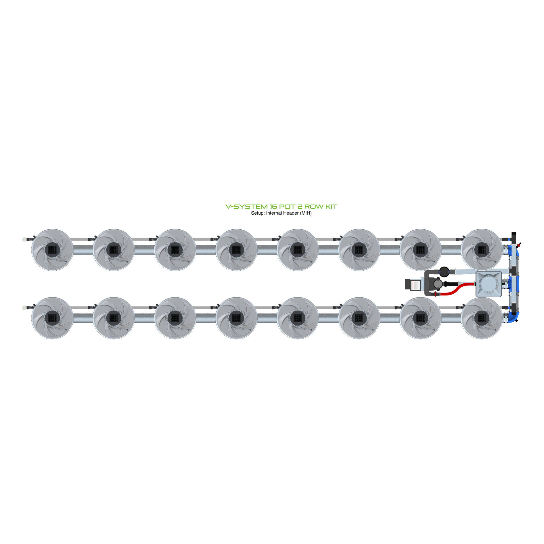 V-SYSTEM 16 Pot 2 Row Kit