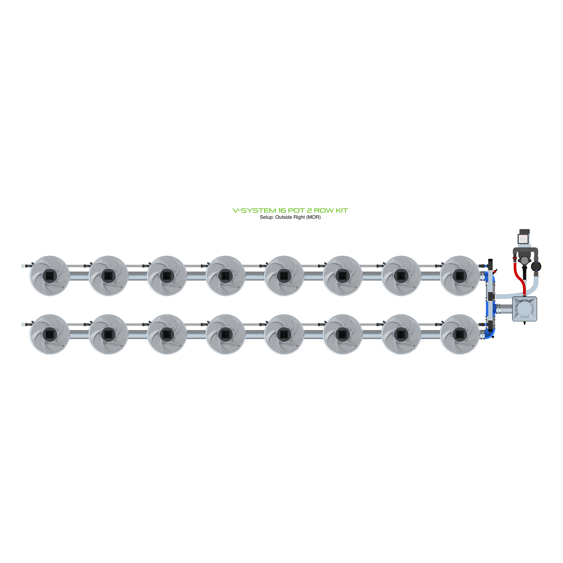 V-SYSTEM 16 Pot 2 Row Kit