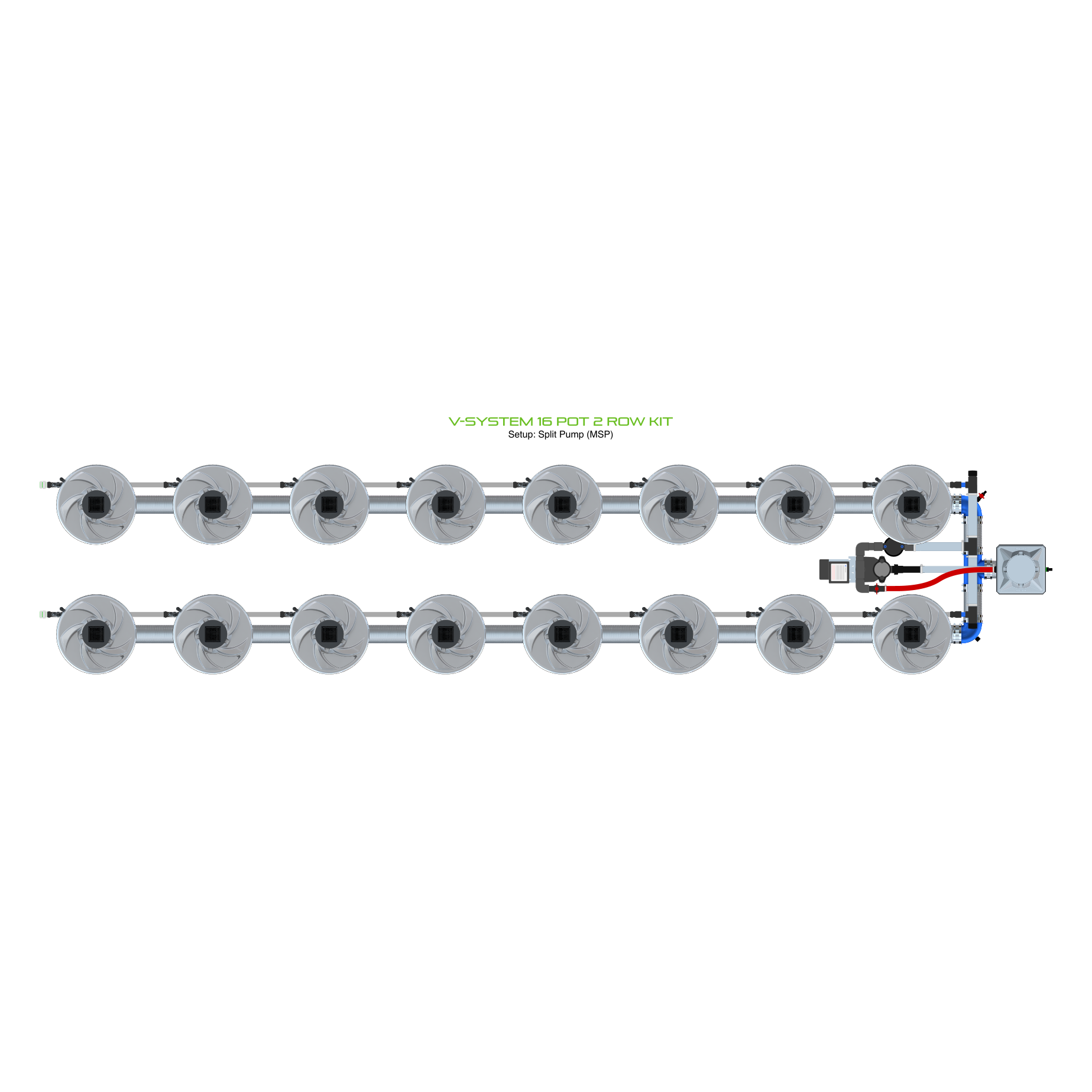V-SYSTEM 16 Pot 2 Row Kit