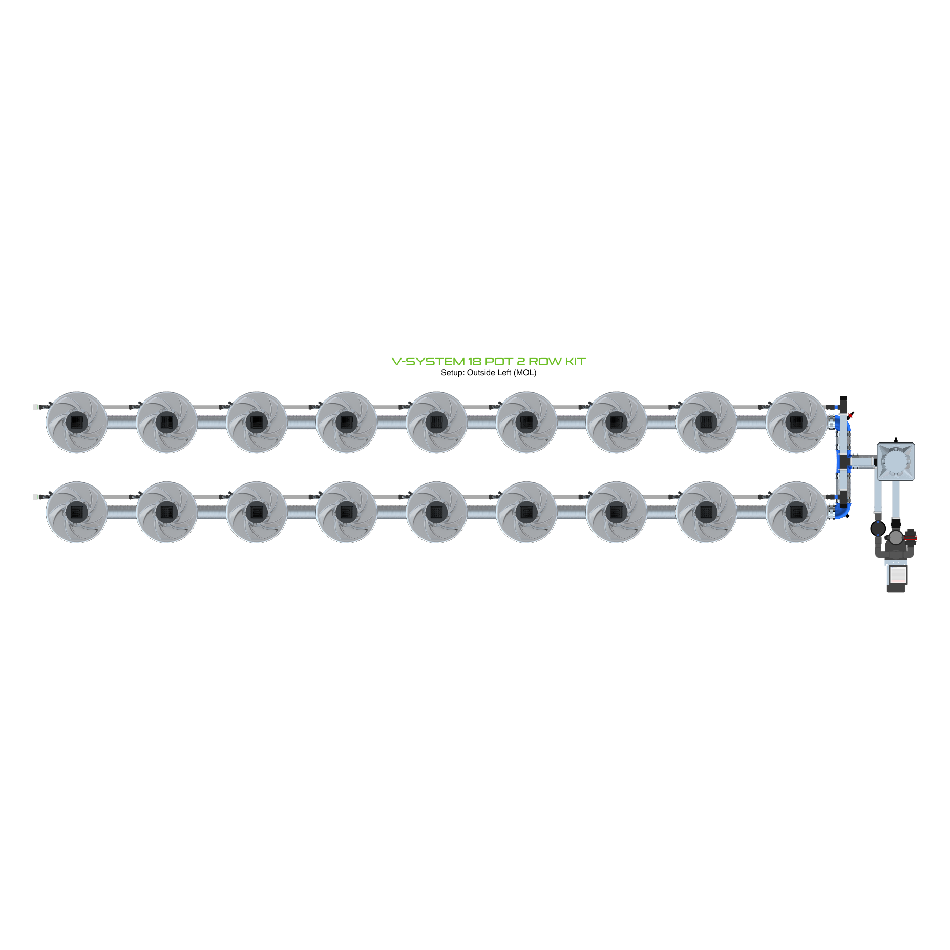 V-SYSTEM 18 Pot 2 Row Kit