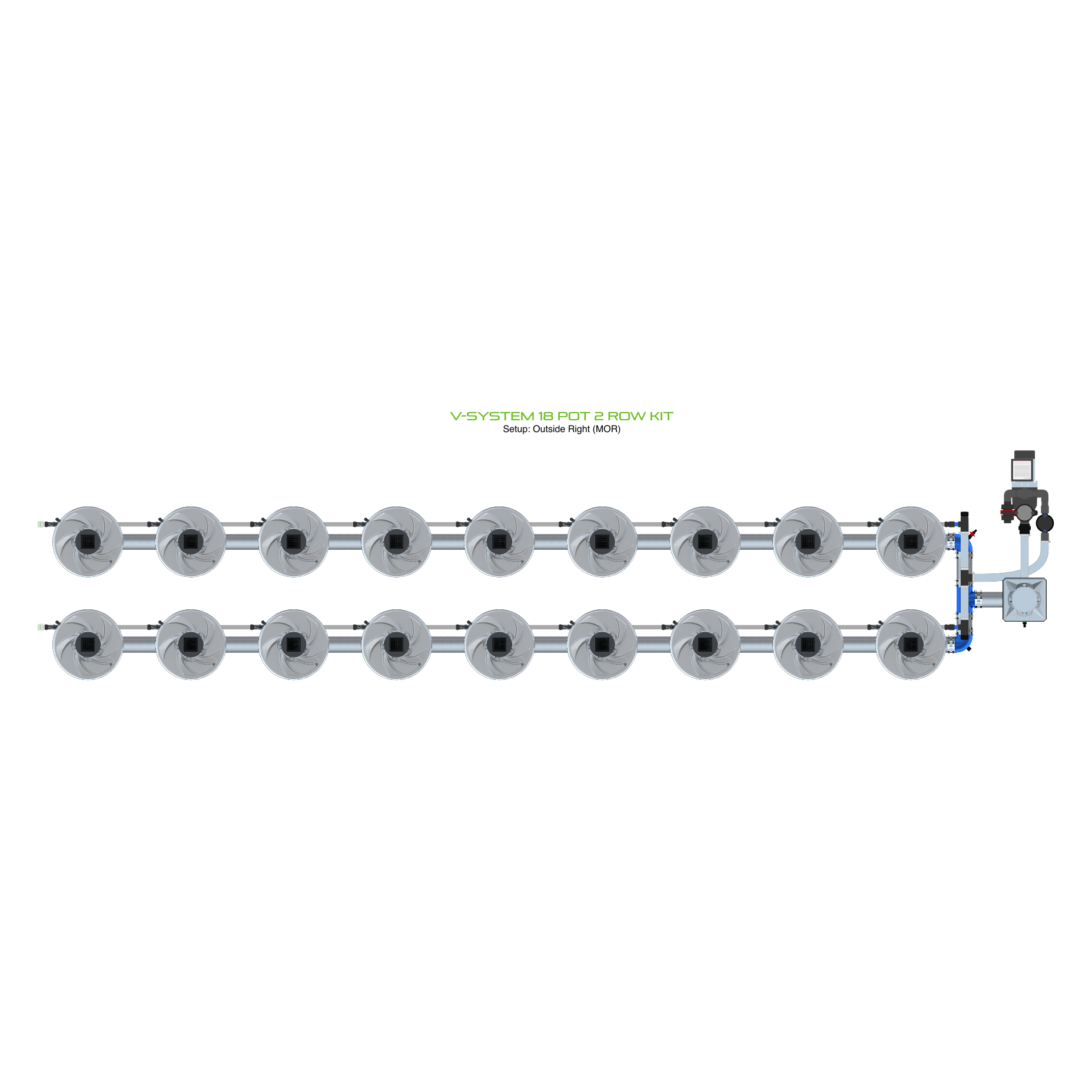V-SYSTEM 18 Pot 2 Row Kit