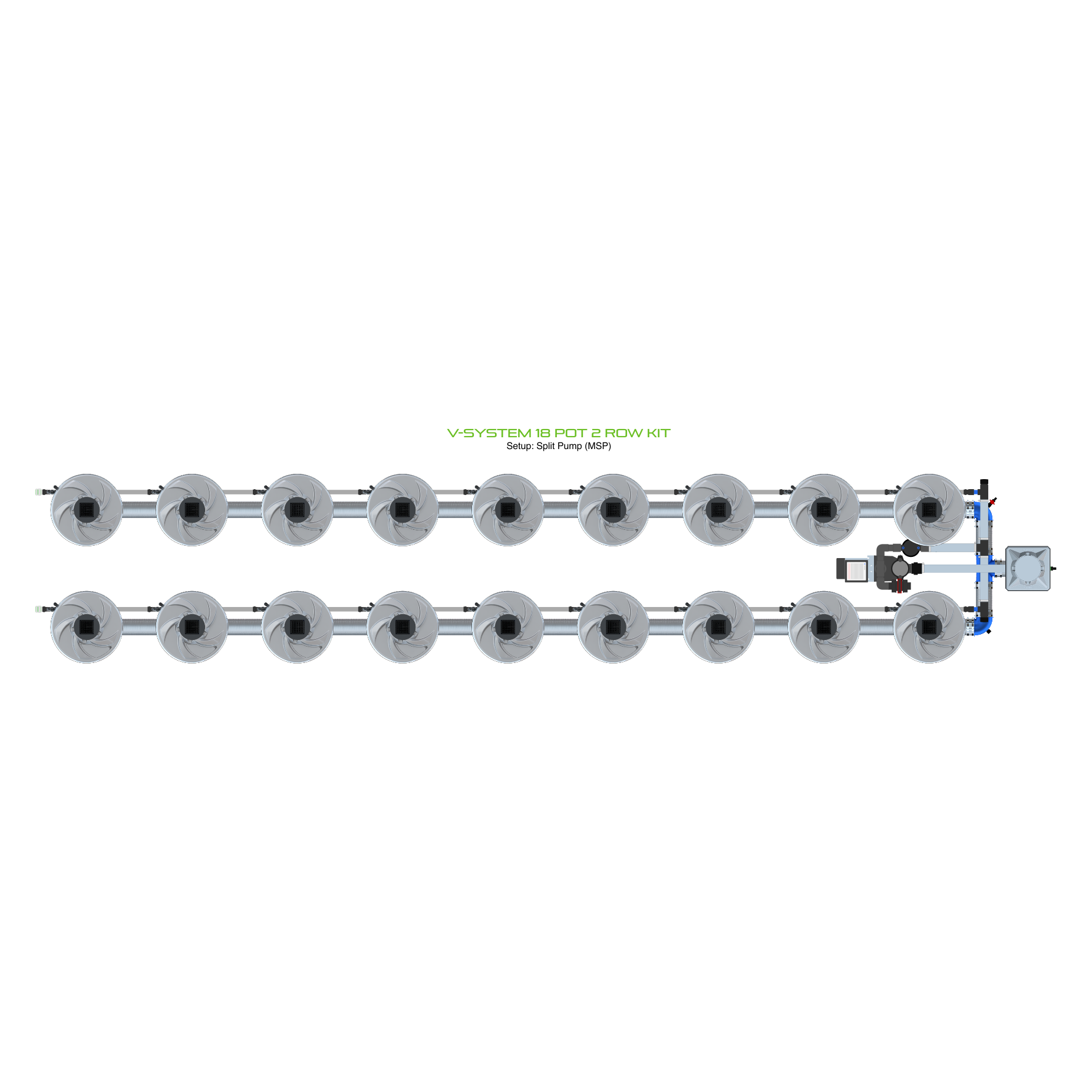 V-SYSTEM 18 Pot 2 Row Kit