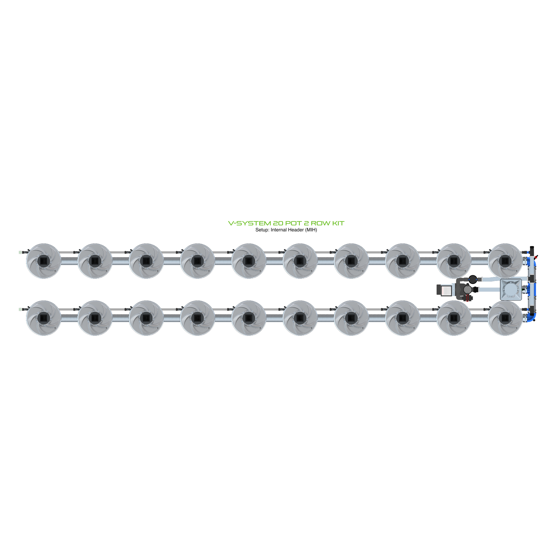 V-SYSTEM 20 Pot 2 Row Kit