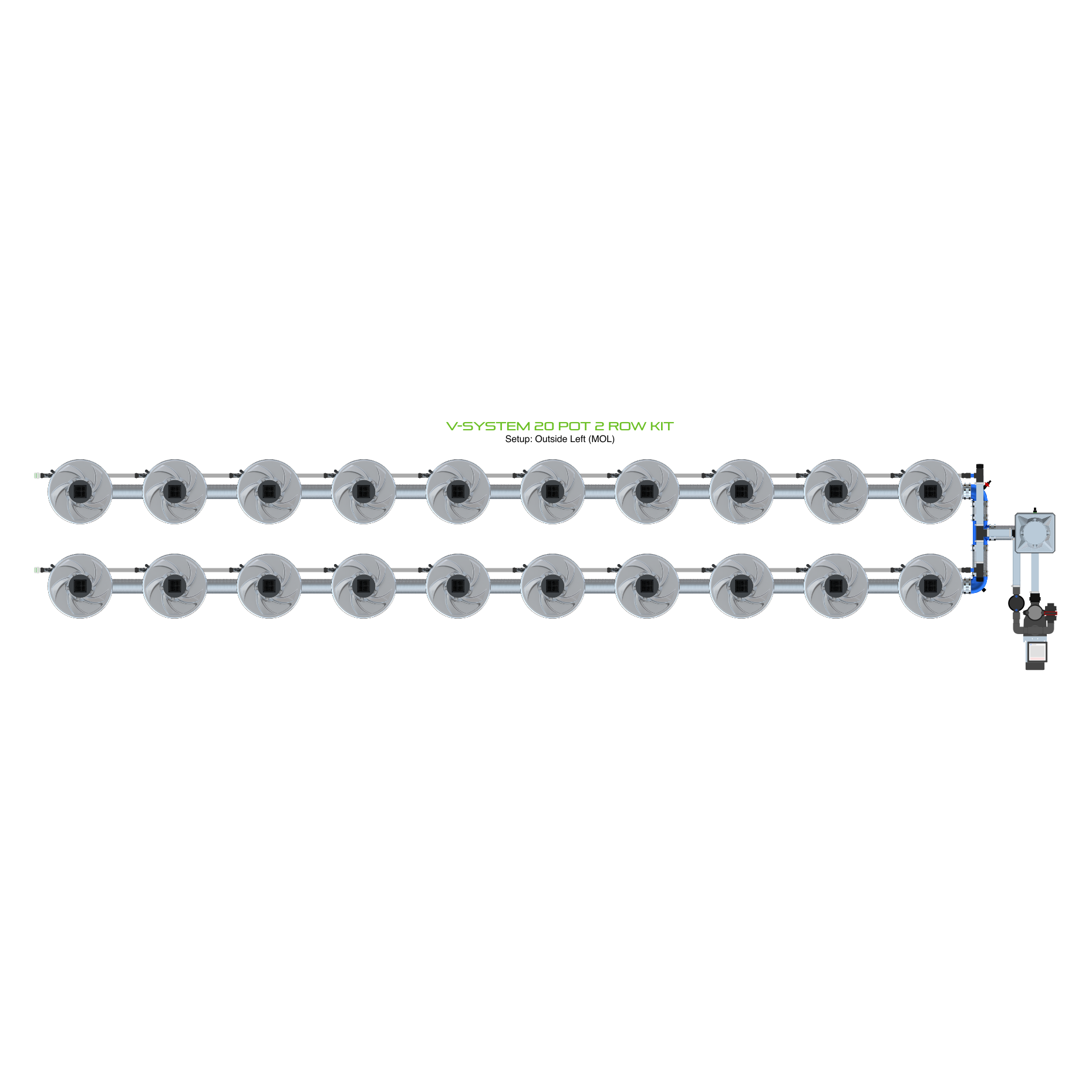 V-SYSTEM 20 Pot 2 Row Kit