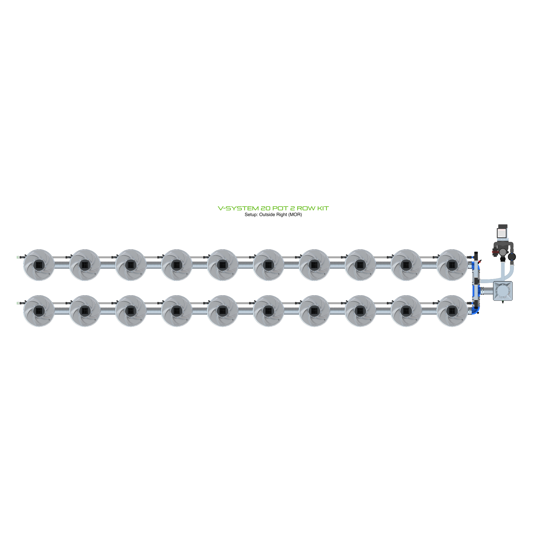 V-SYSTEM 20 Pot 2 Row Kit
