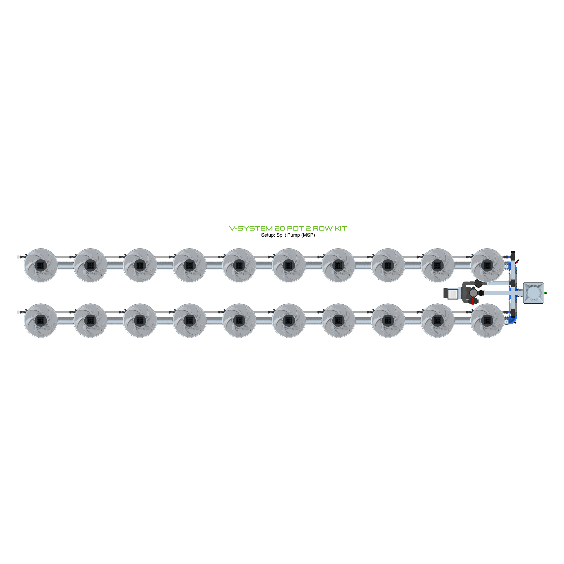 V-SYSTEM 20 Pot 2 Row Kit