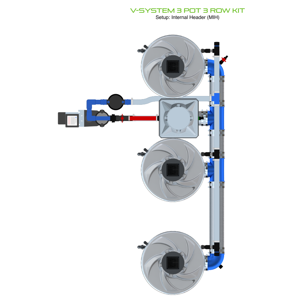 V-SYSTEM 3 Pot 3 Row Kit