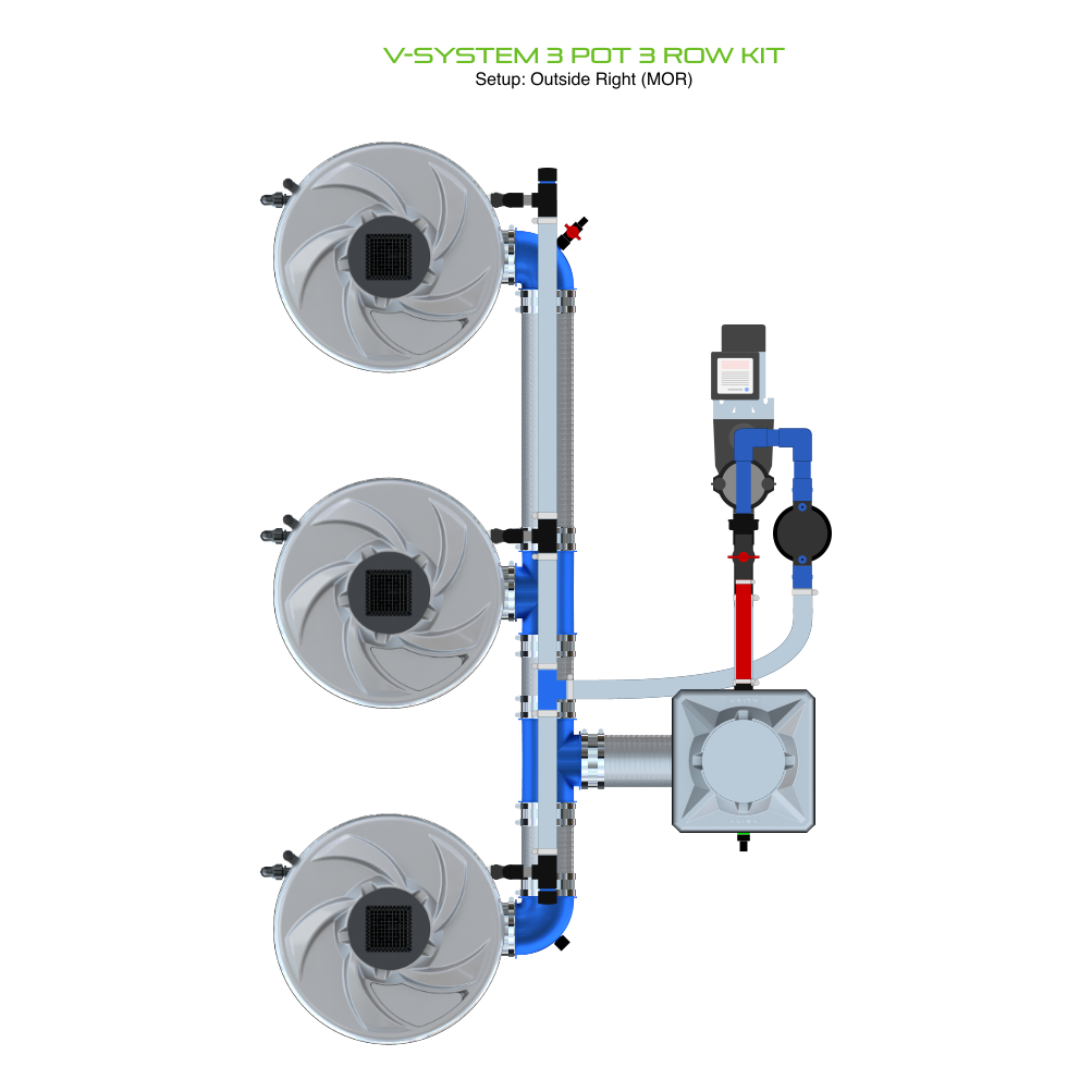 V-SYSTEM 3 Pot 3 Row Kit