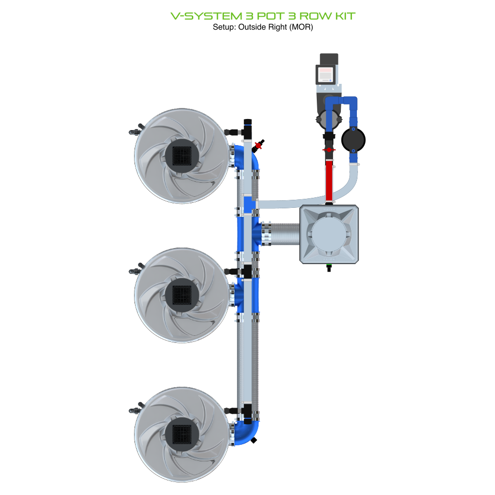 V-SYSTEM 3 Pot 3 Row Kit