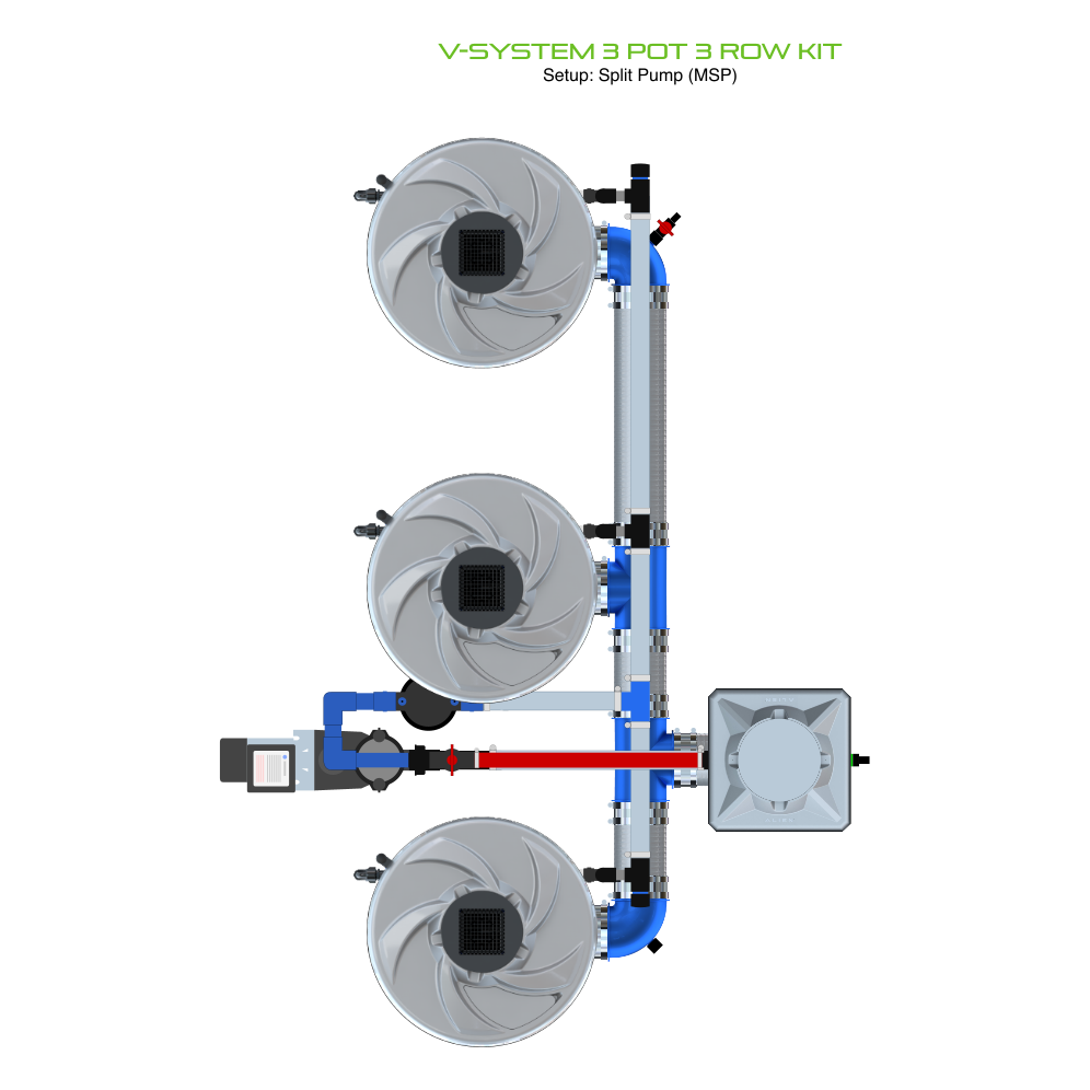 V-SYSTEM 3 Pot 3 Row Kit