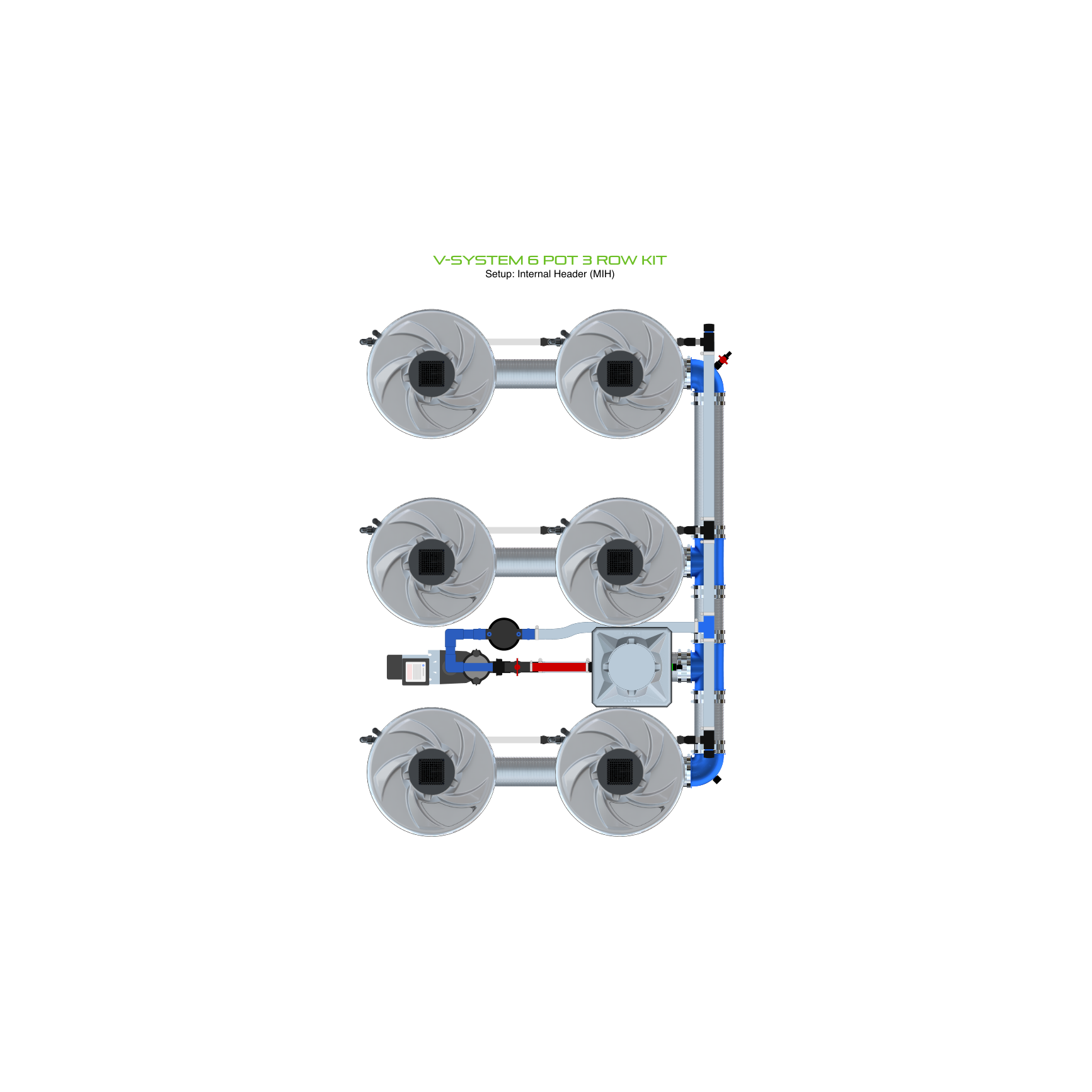 V-SYSTEM 6 Pot 3 Row Kit