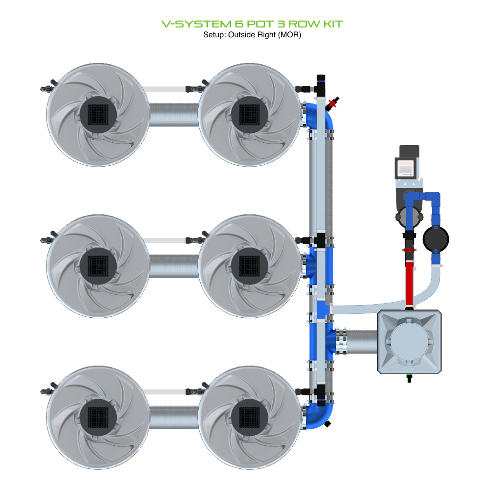 V-SYSTEM 6 Pot 3 Row Kit