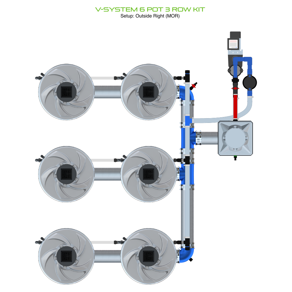 V-SYSTEM 6 Pot 3 Row Kit