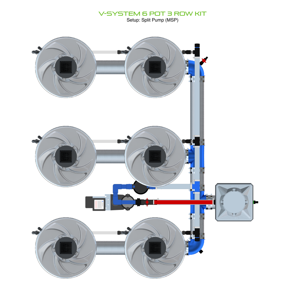 V-SYSTEM 6 Pot 3 Row Kit