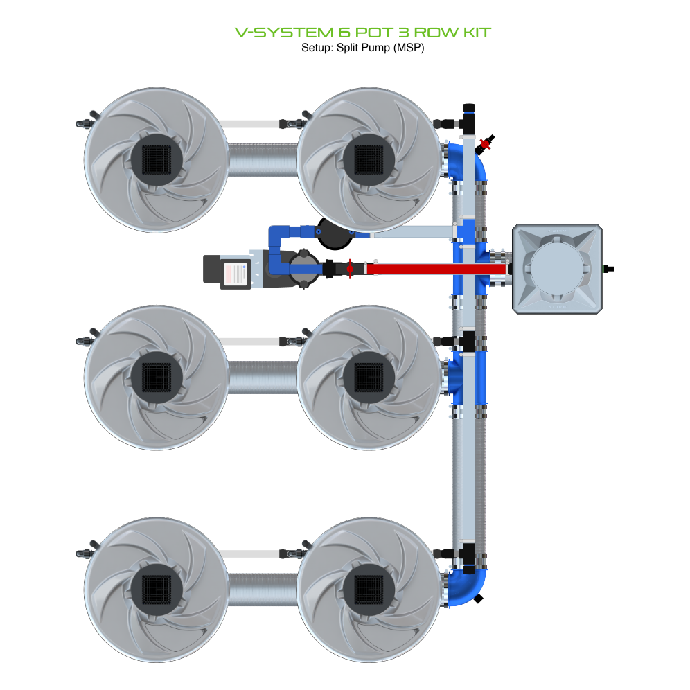 V-SYSTEM 6 Pot 3 Row Kit