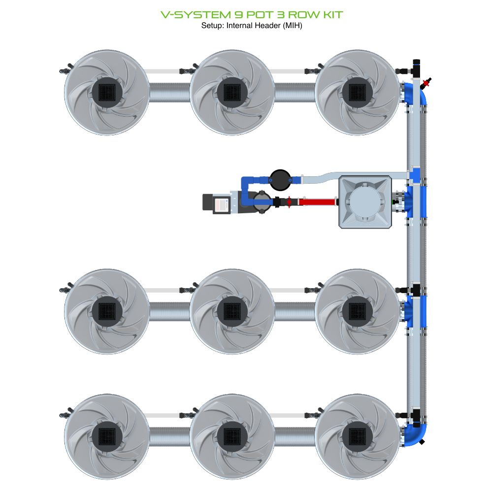 V-SYSTEM 9 Pot 3 Row Kit