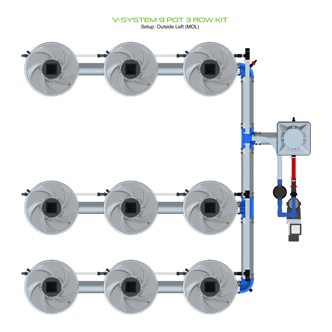 V-SYSTEM 9 Pot 3 Row Kit