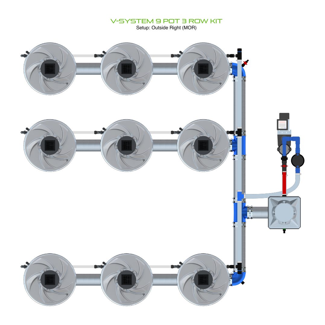 V-SYSTEM 9 Pot 3 Row Kit
