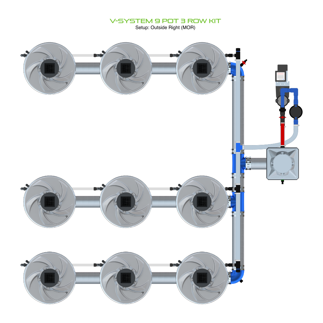 V-SYSTEM 9 Pot 3 Row Kit
