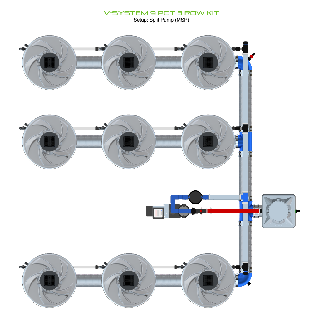 V-SYSTEM 9 Pot 3 Row Kit