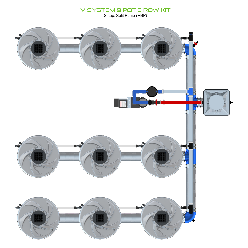 V-SYSTEM 9 Pot 3 Row Kit