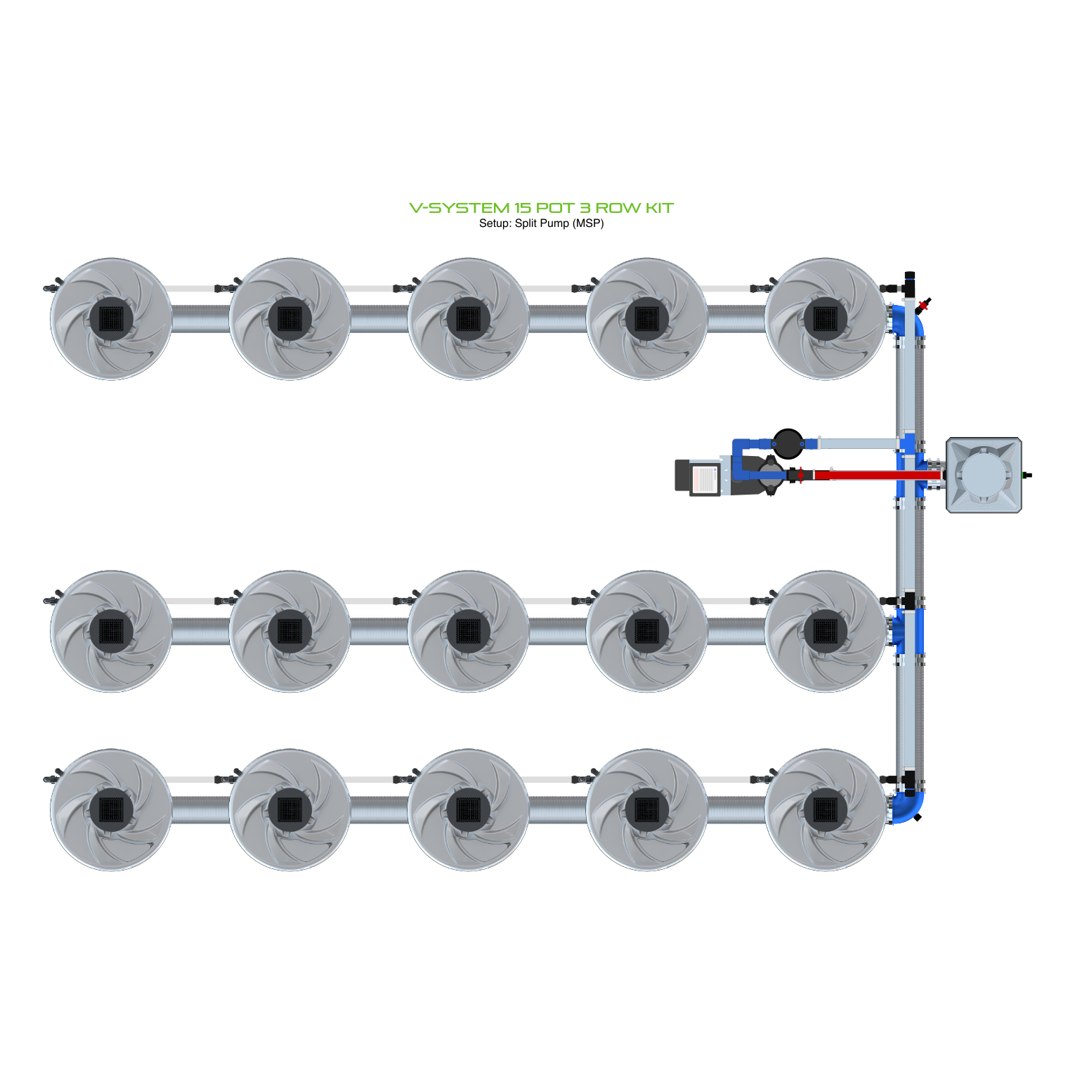 V-SYSTEM 15 Pot 3 Row Kit