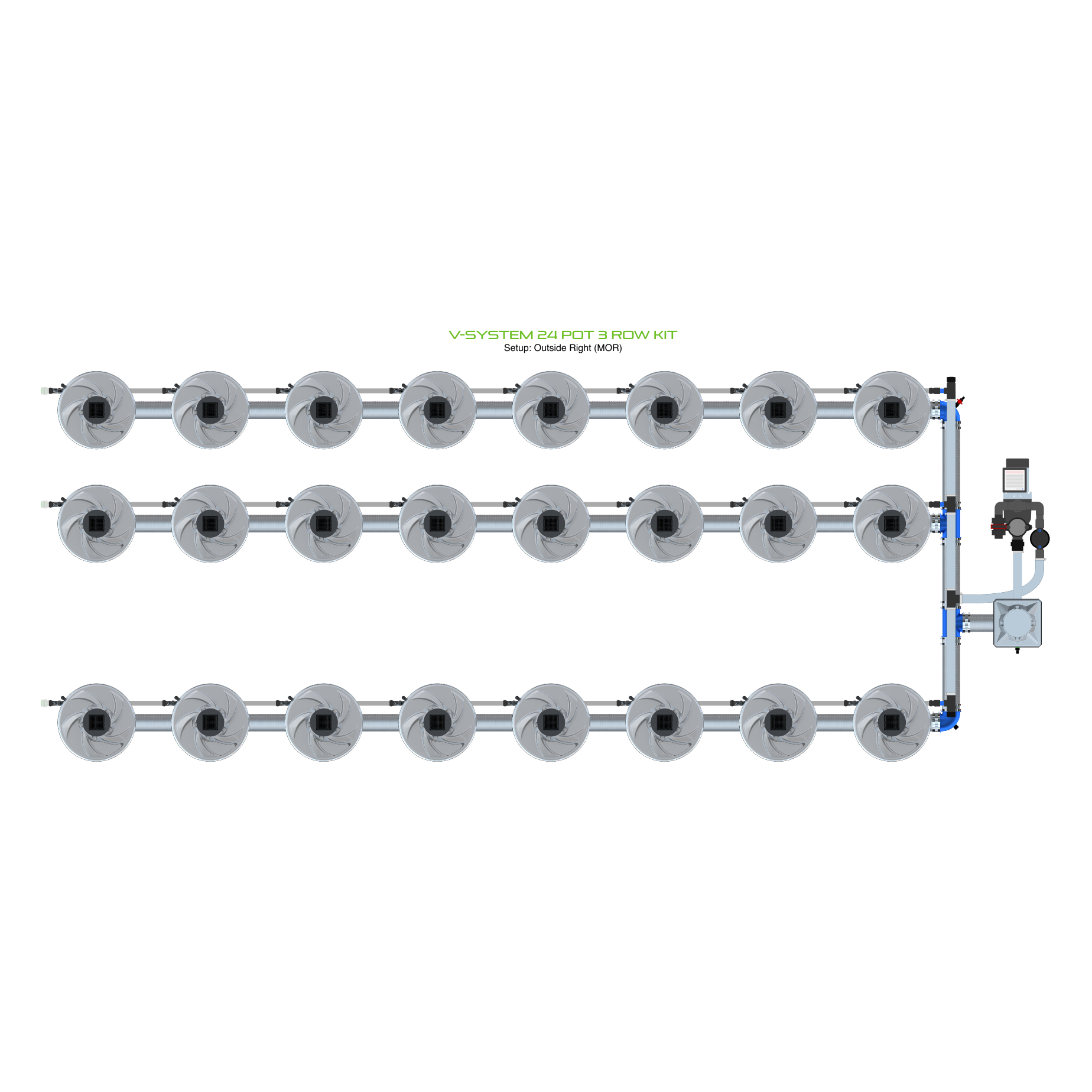 V-SYSTEM 24 Pot 3 Row Kit