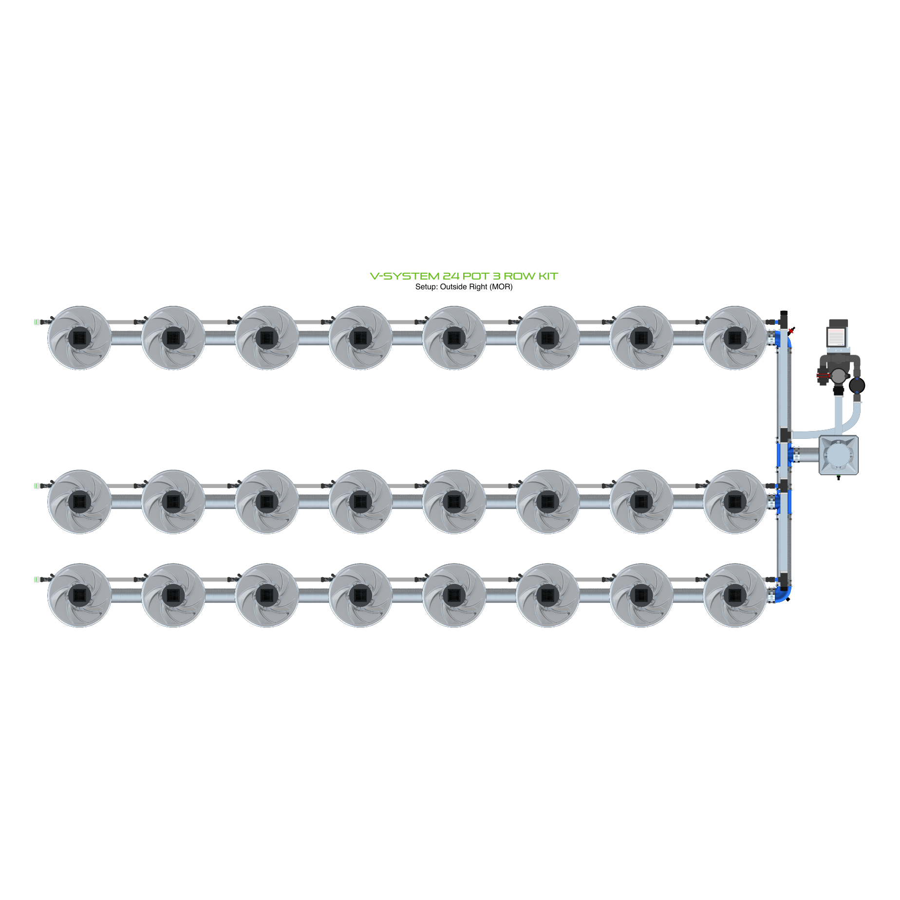 V-SYSTEM 24 Pot 3 Row Kit
