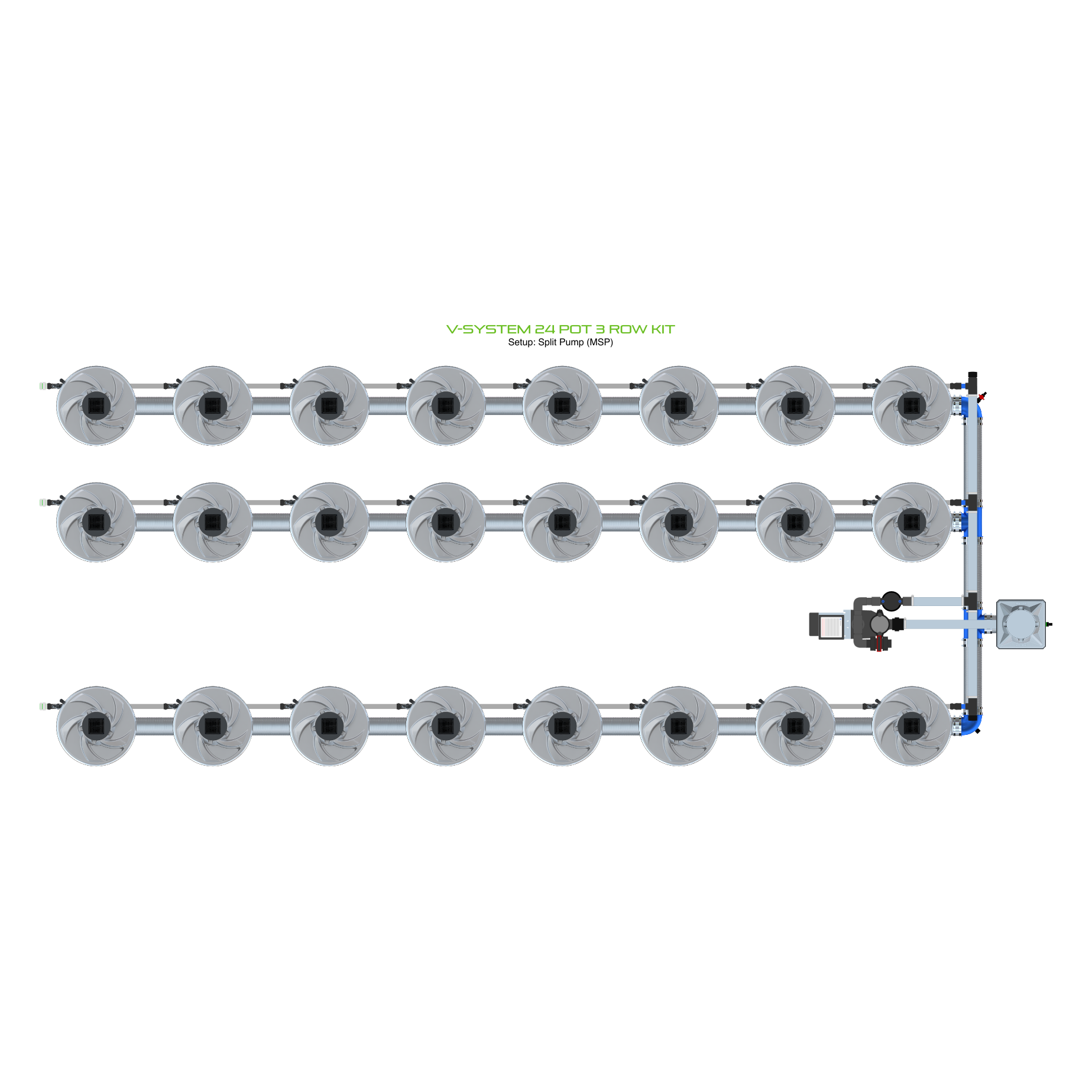 V-SYSTEM 24 Pot 3 Row Kit