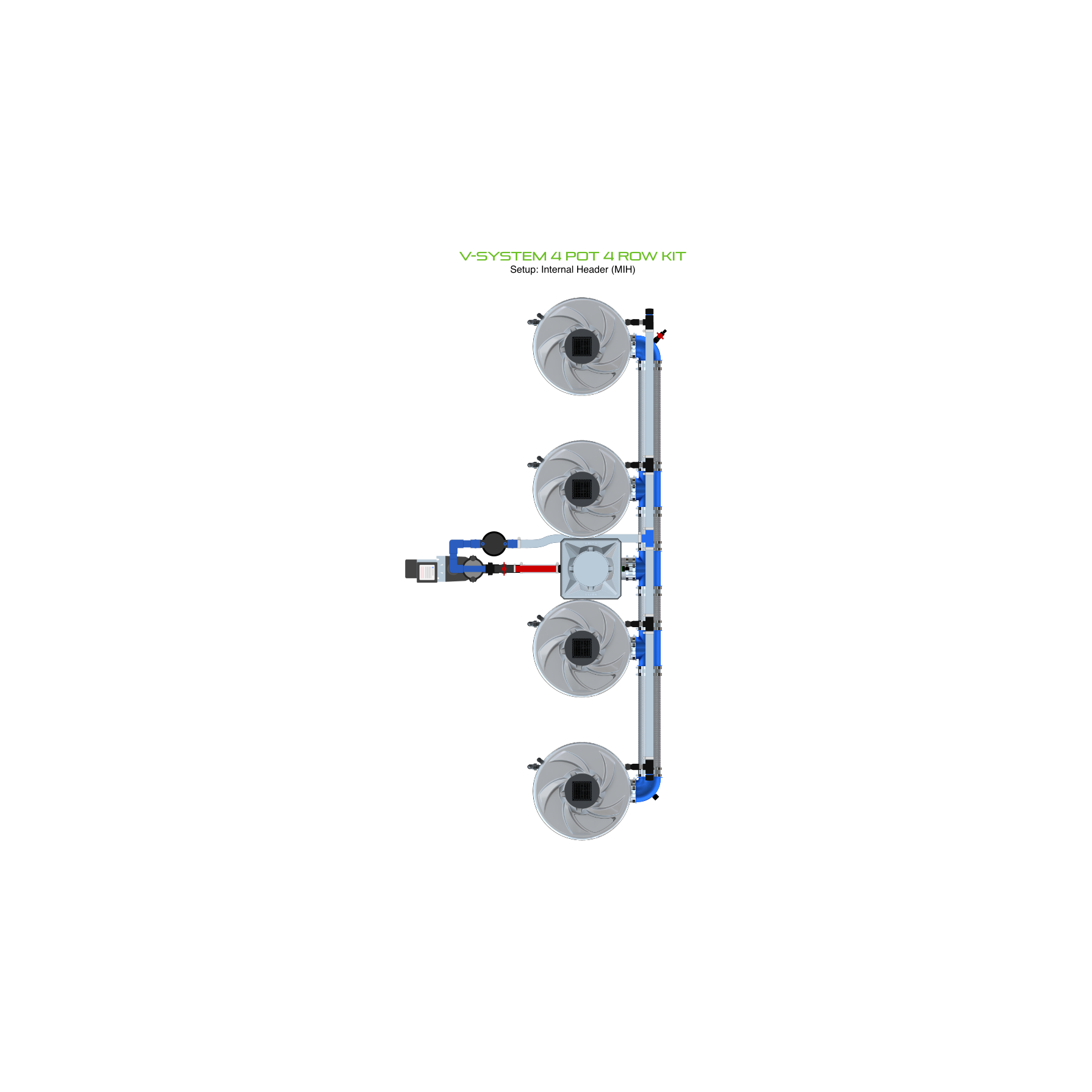 V-SYSTEM 4 Pot 4 Row Kit